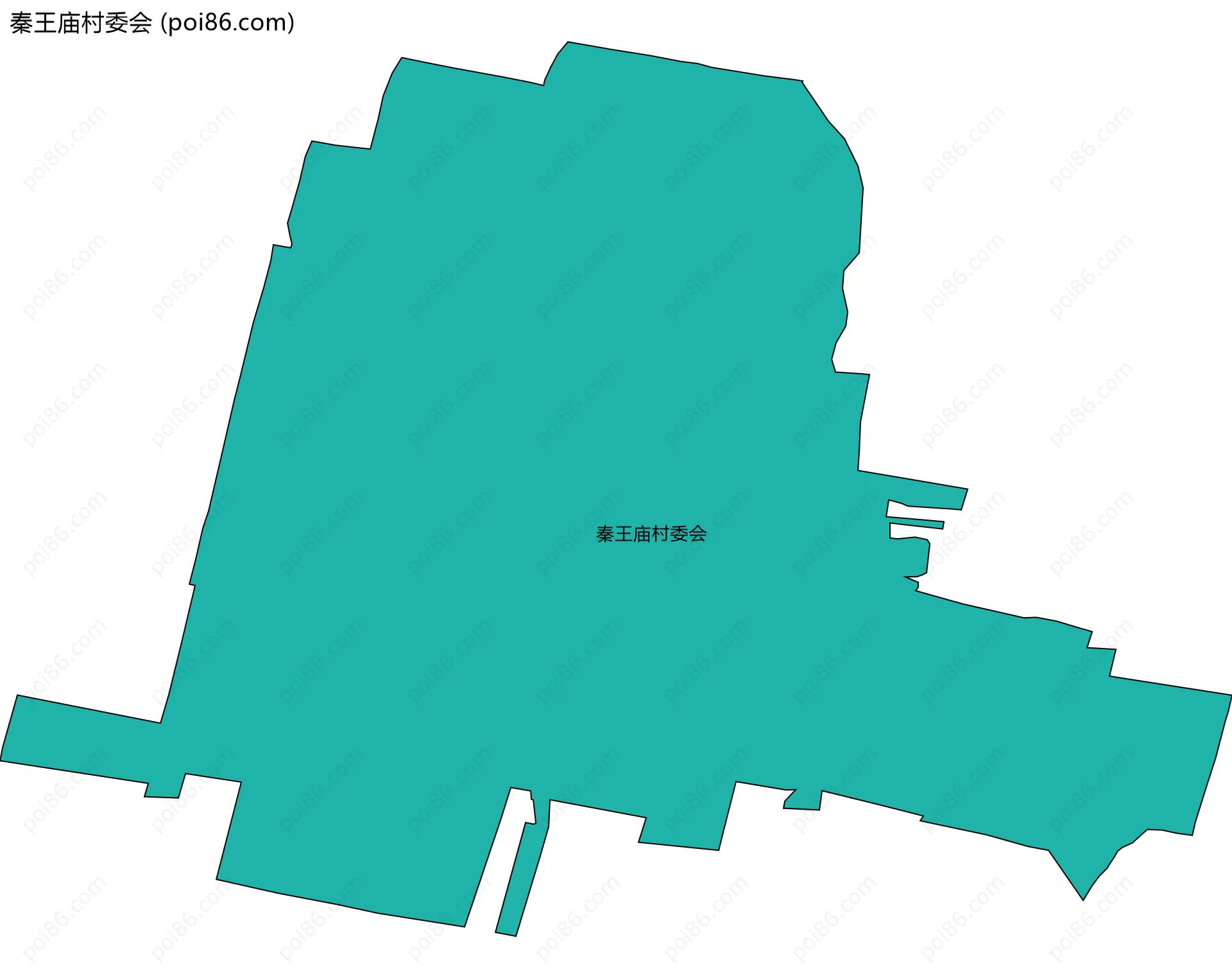 秦王庙村委会边界地图