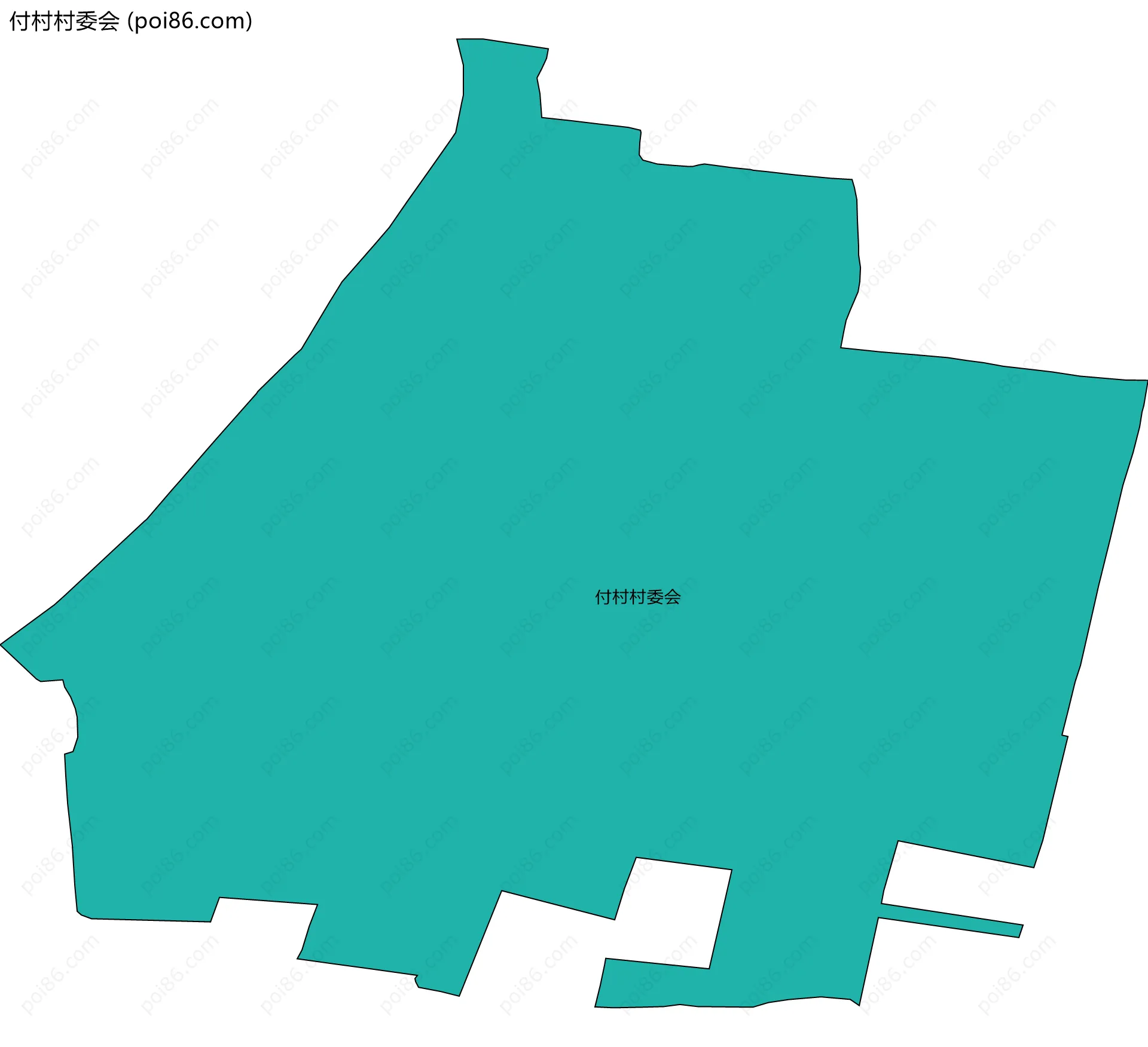 付村村委会边界地图