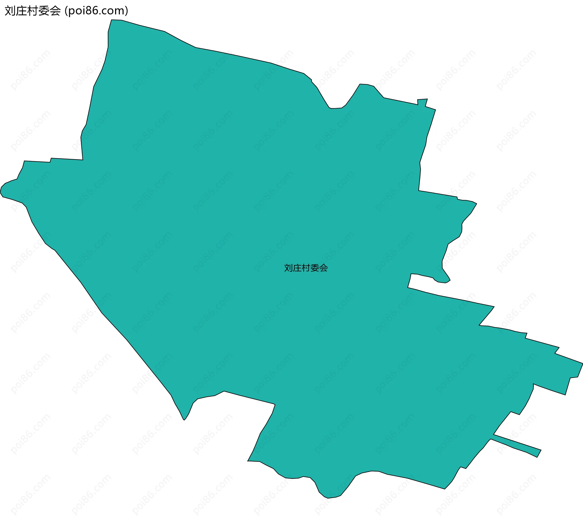 刘庄村委会边界地图