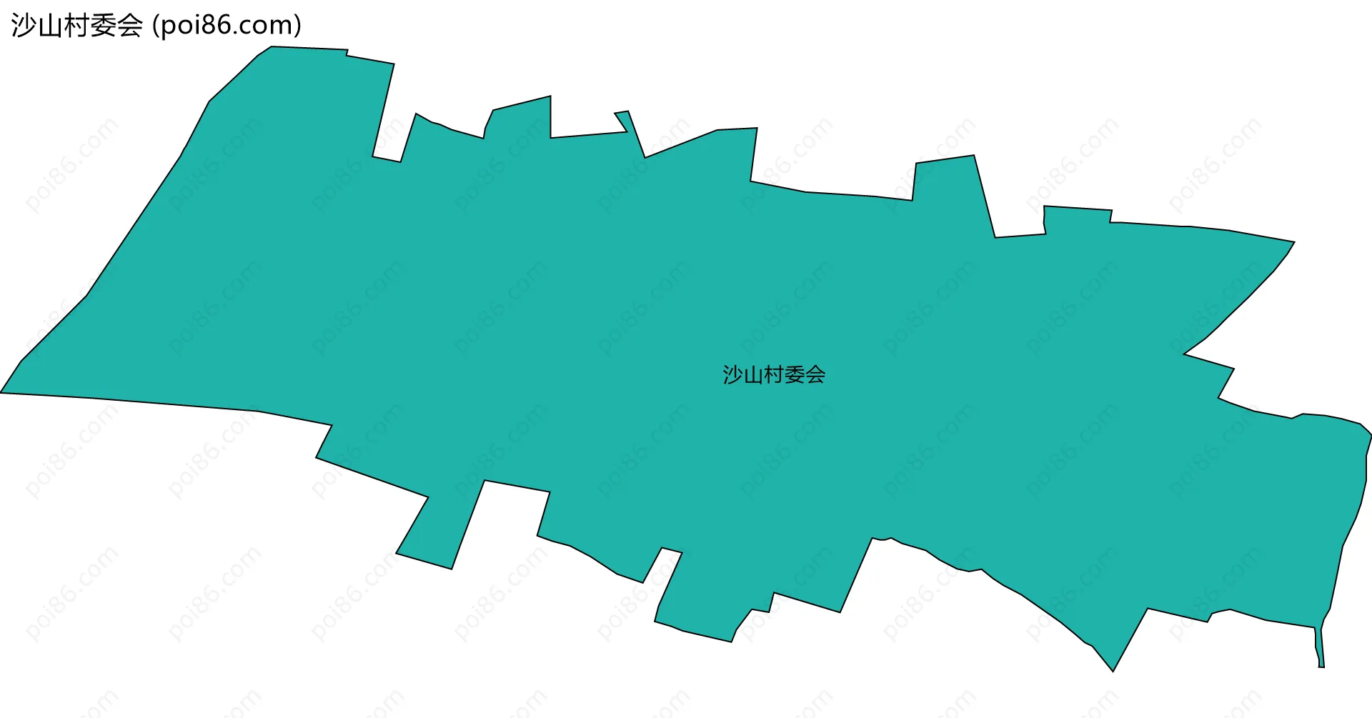 沙山村委会边界地图