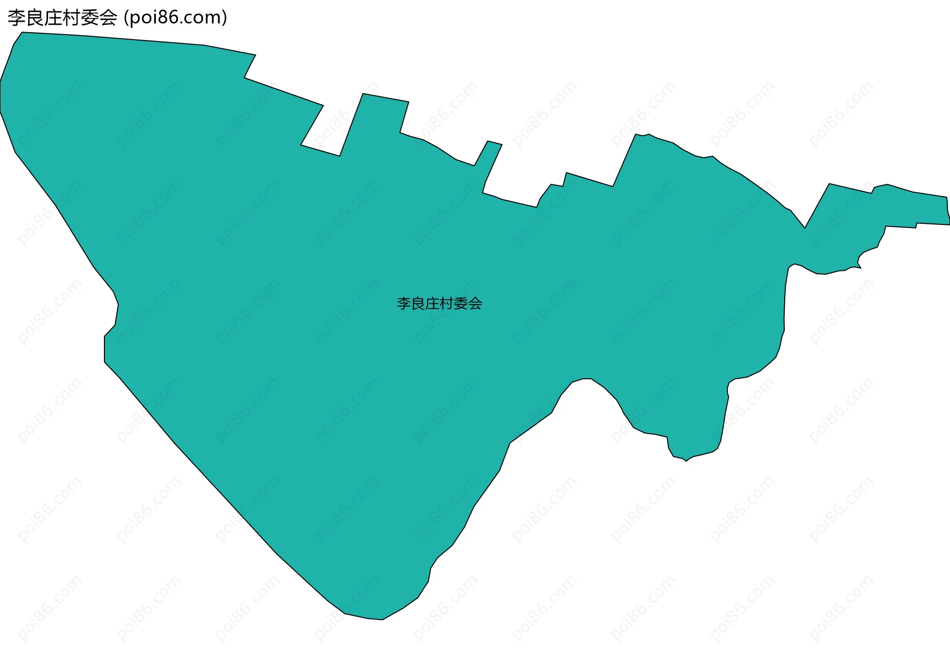 李良庄村委会边界地图