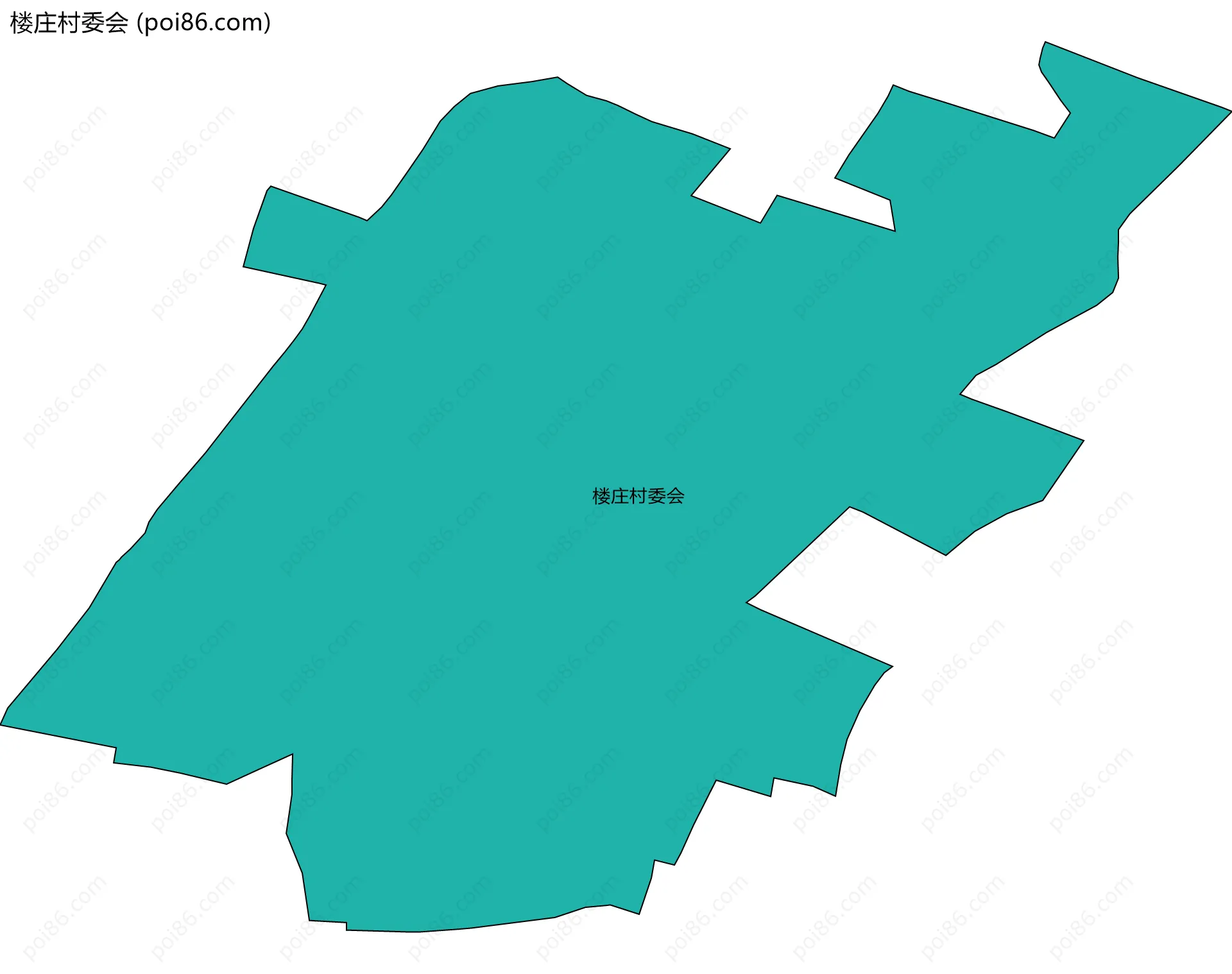 楼庄村委会边界地图