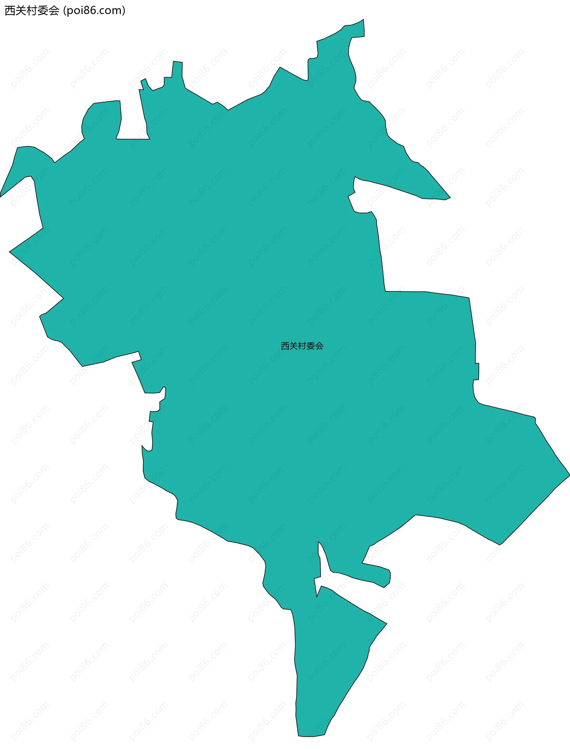西关村委会边界地图