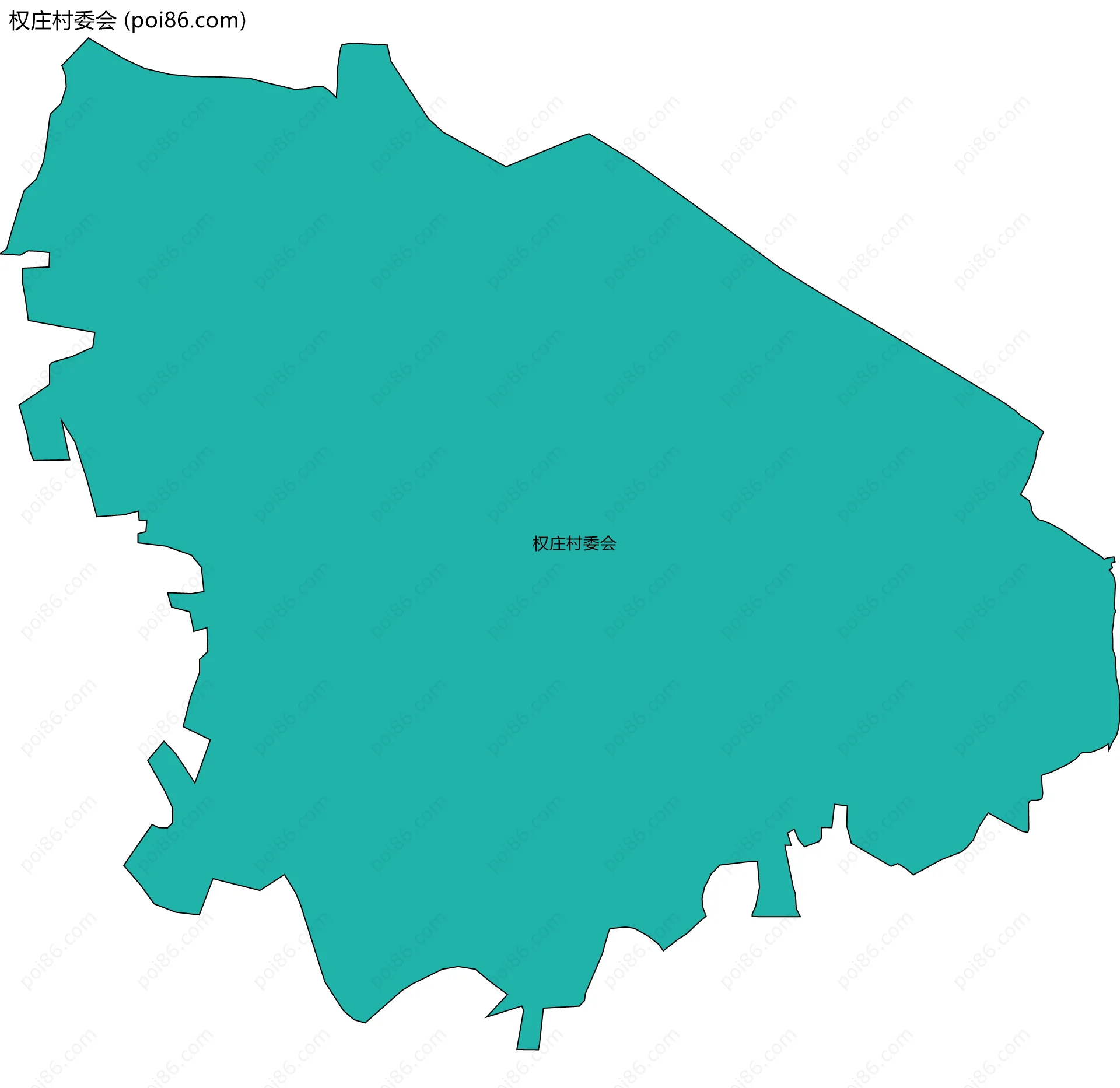 权庄村委会边界地图