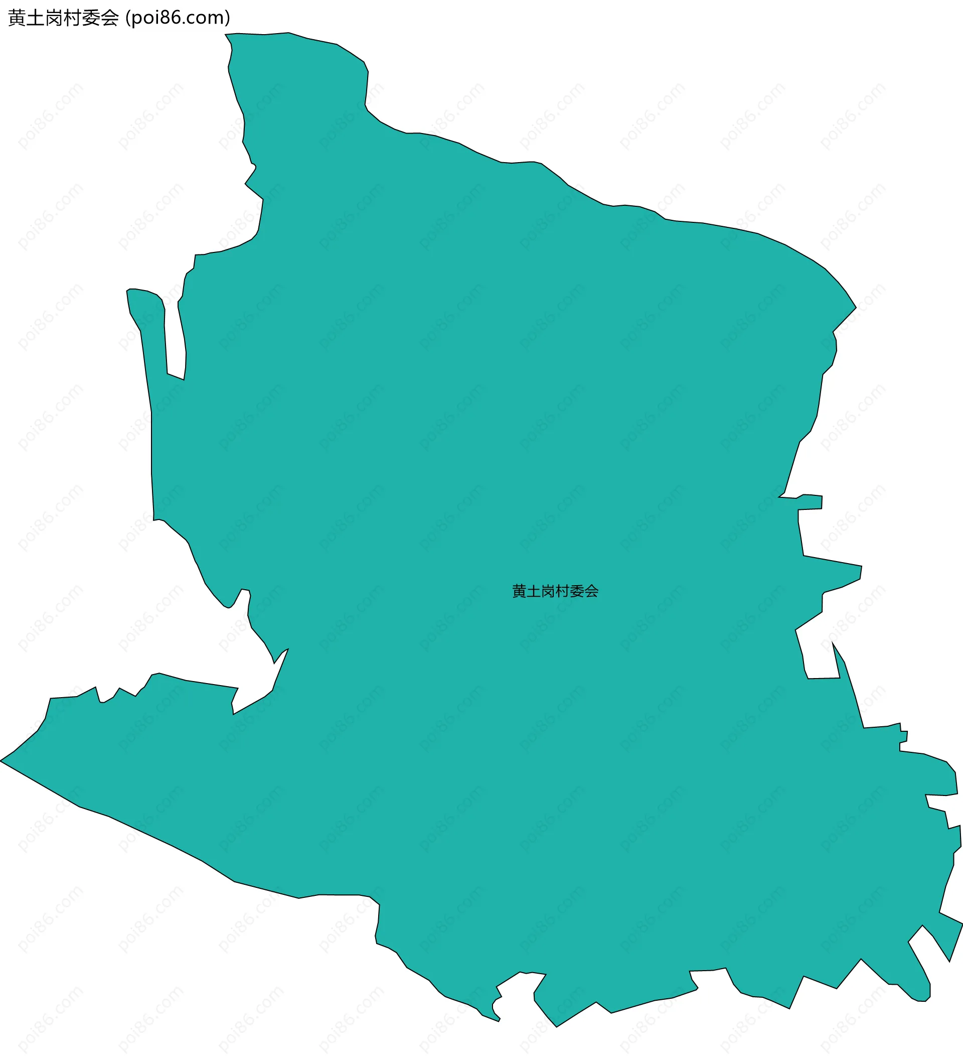 黄土岗村委会边界地图