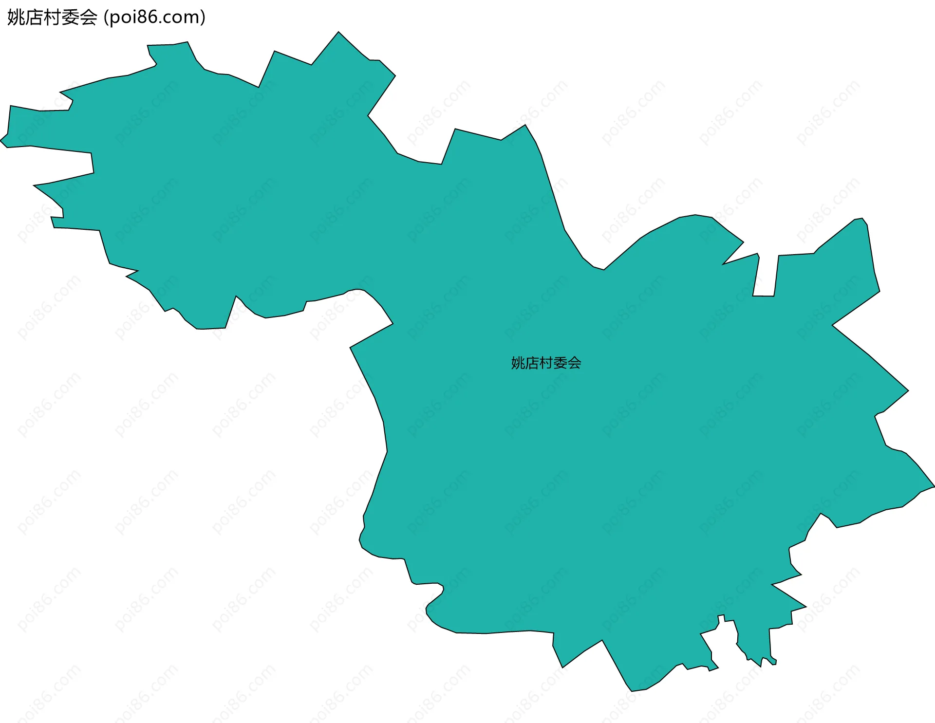 姚店村委会边界地图