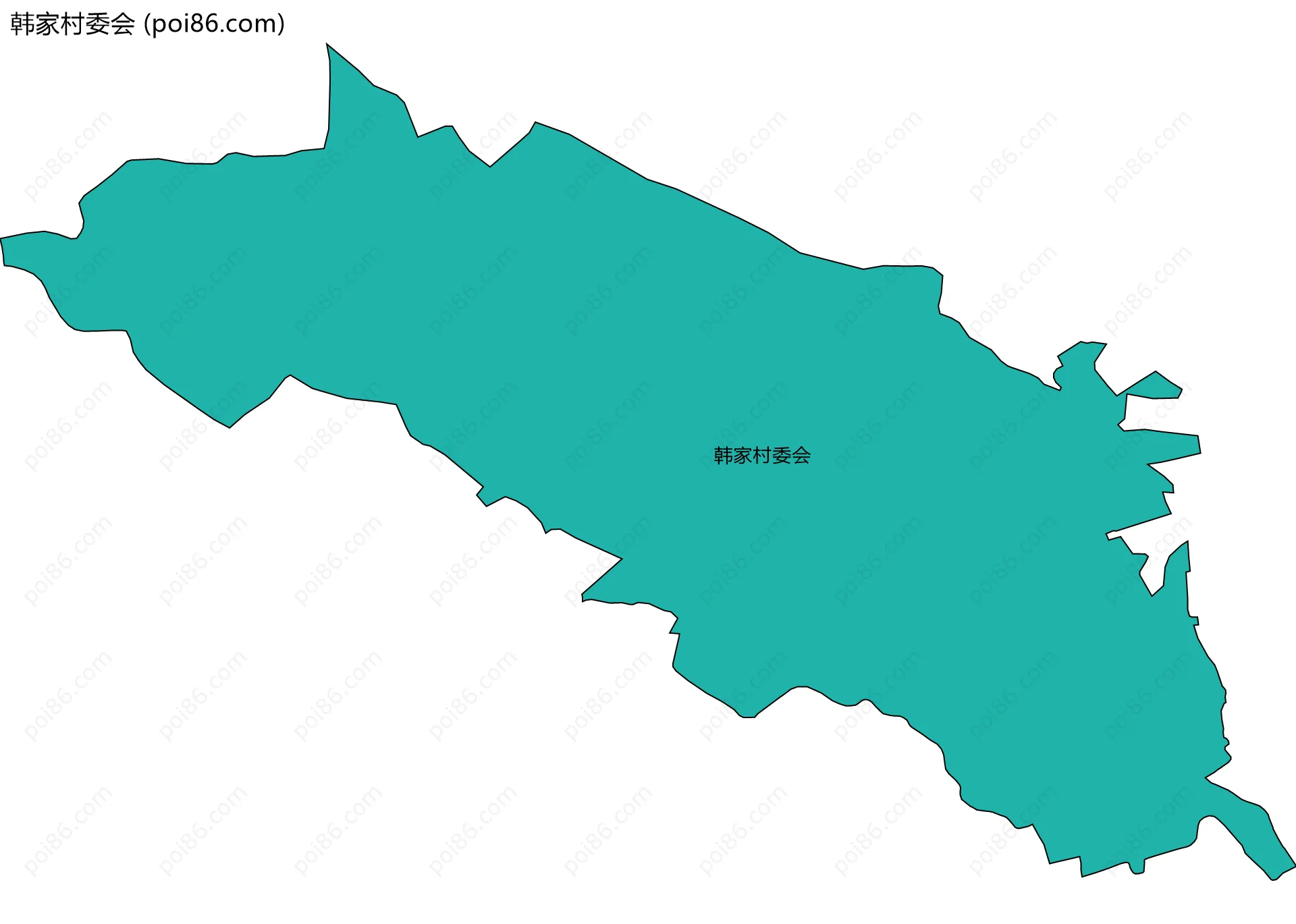 韩家村委会边界地图