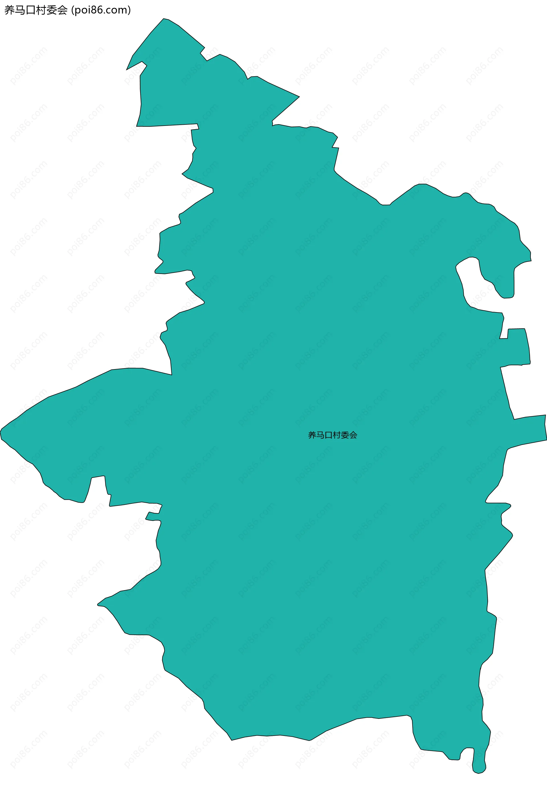 养马口村委会边界地图