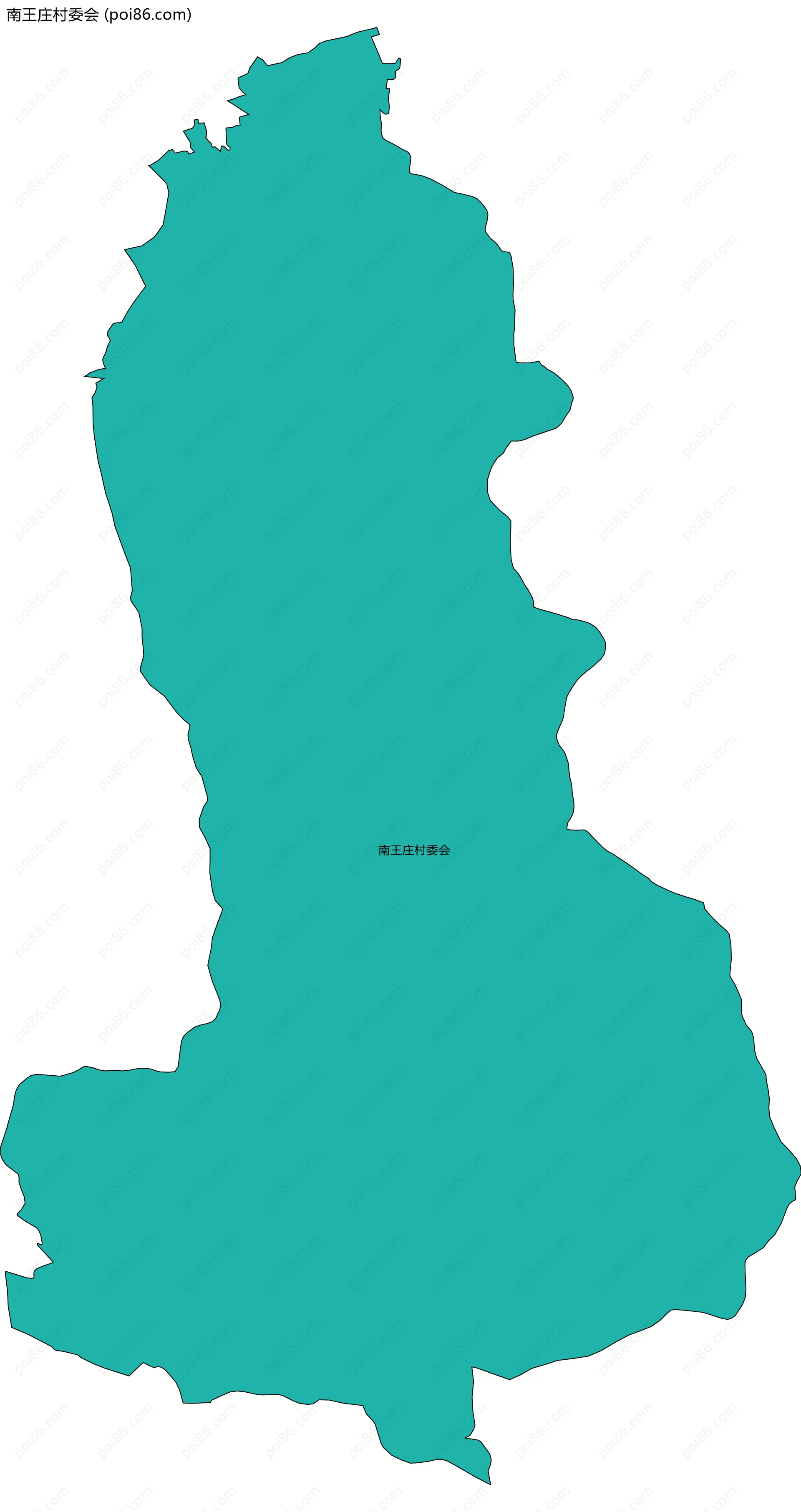 南王庄村委会边界地图