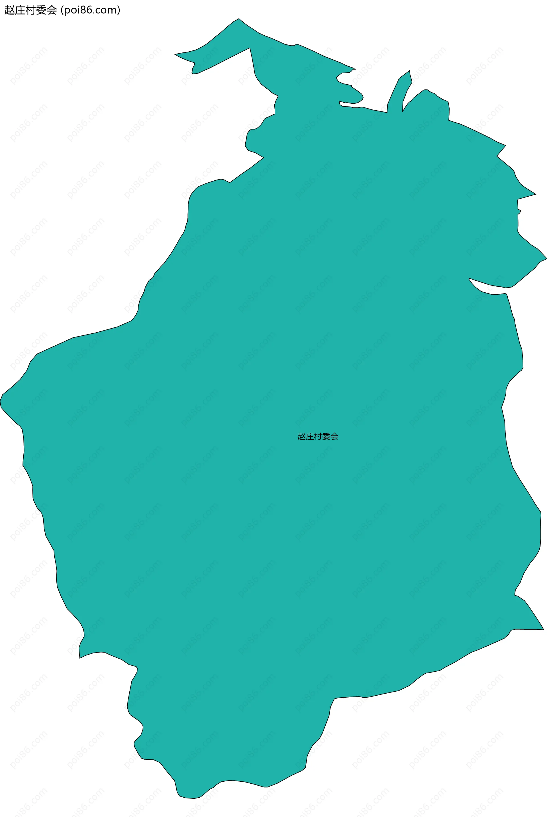 赵庄村委会边界地图