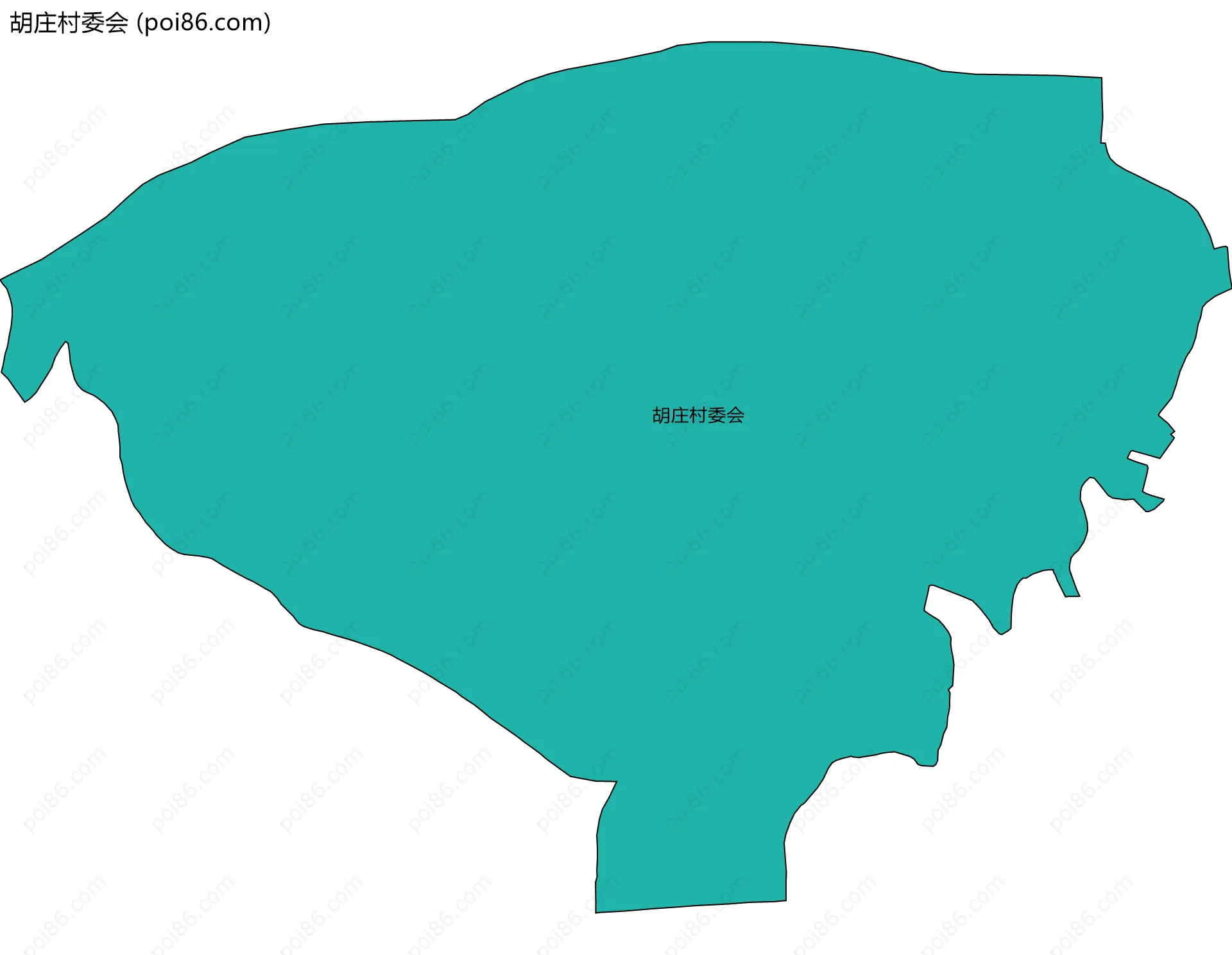 胡庄村委会边界地图