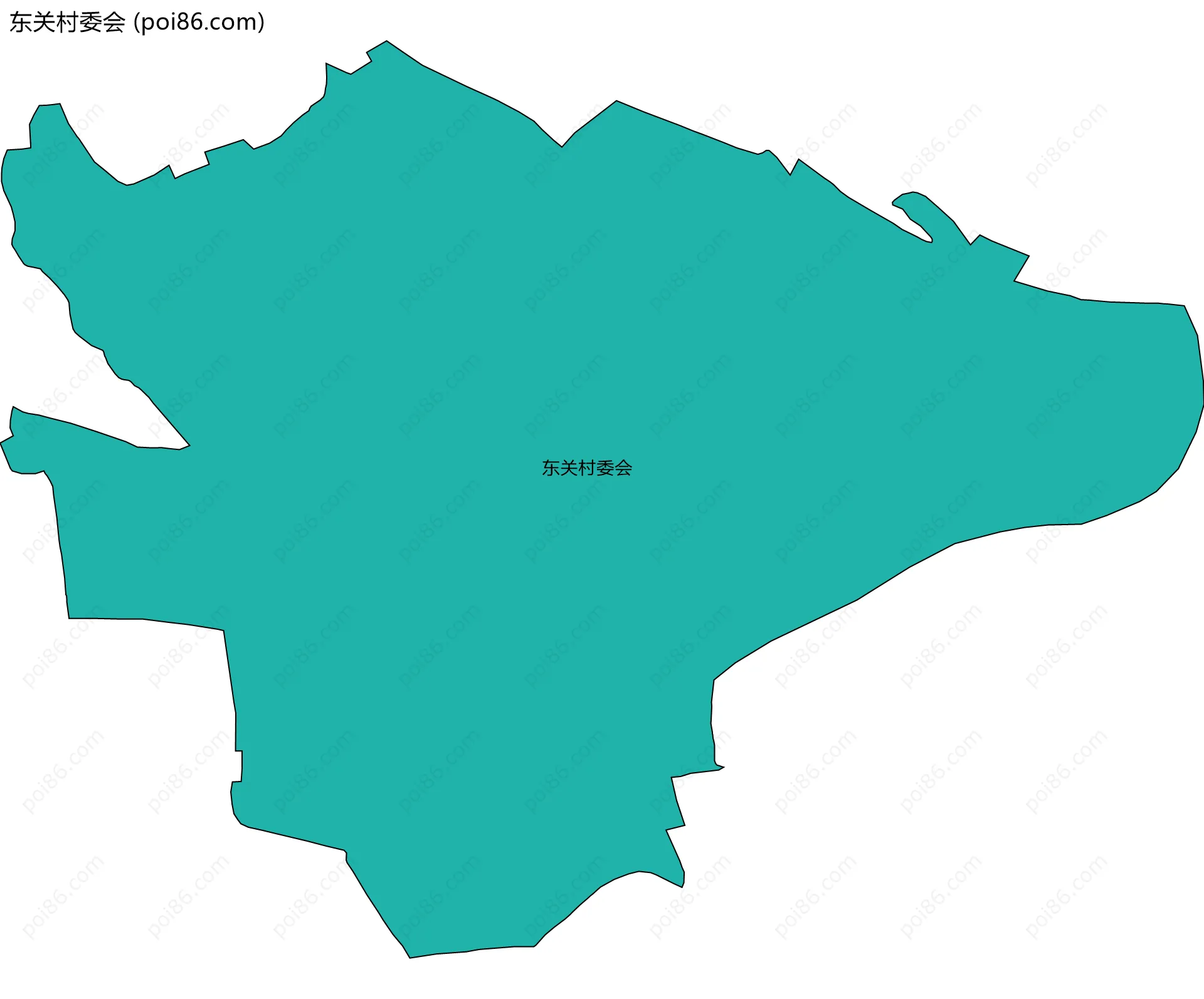 东关村委会边界地图
