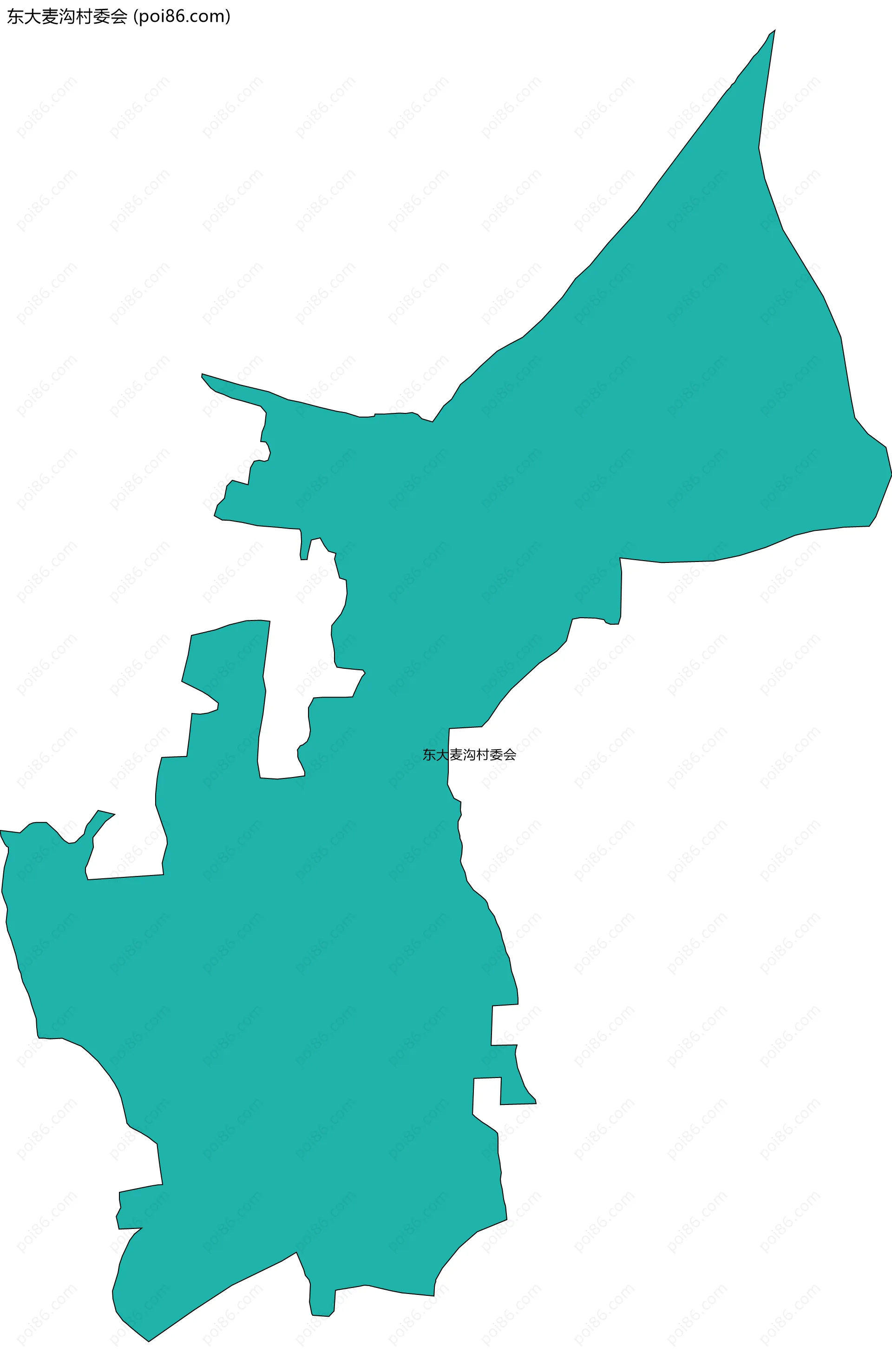 东大麦沟村委会边界地图