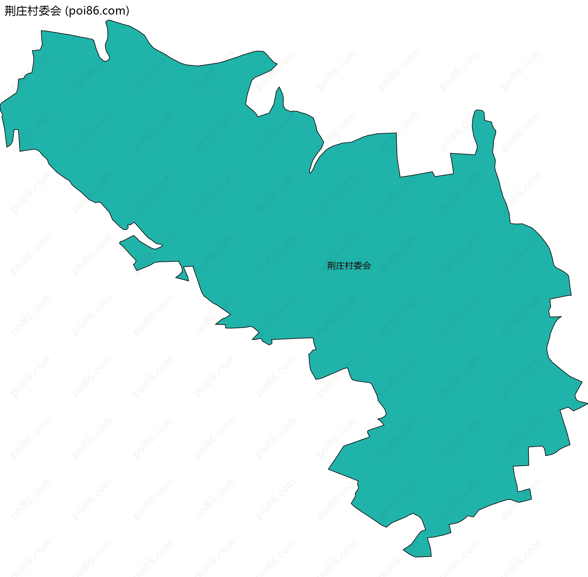 荆庄村委会边界地图