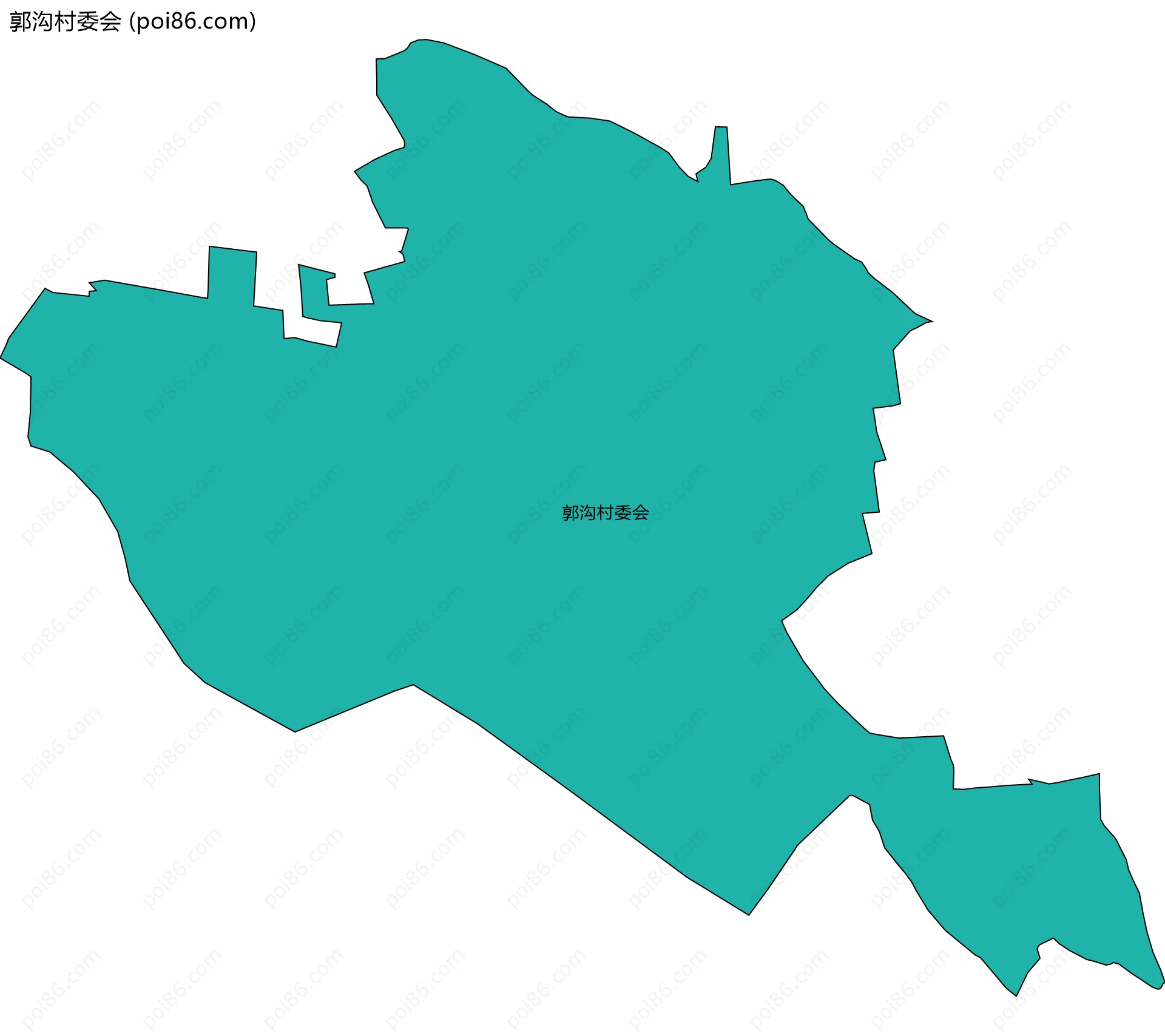 郭沟村委会边界地图