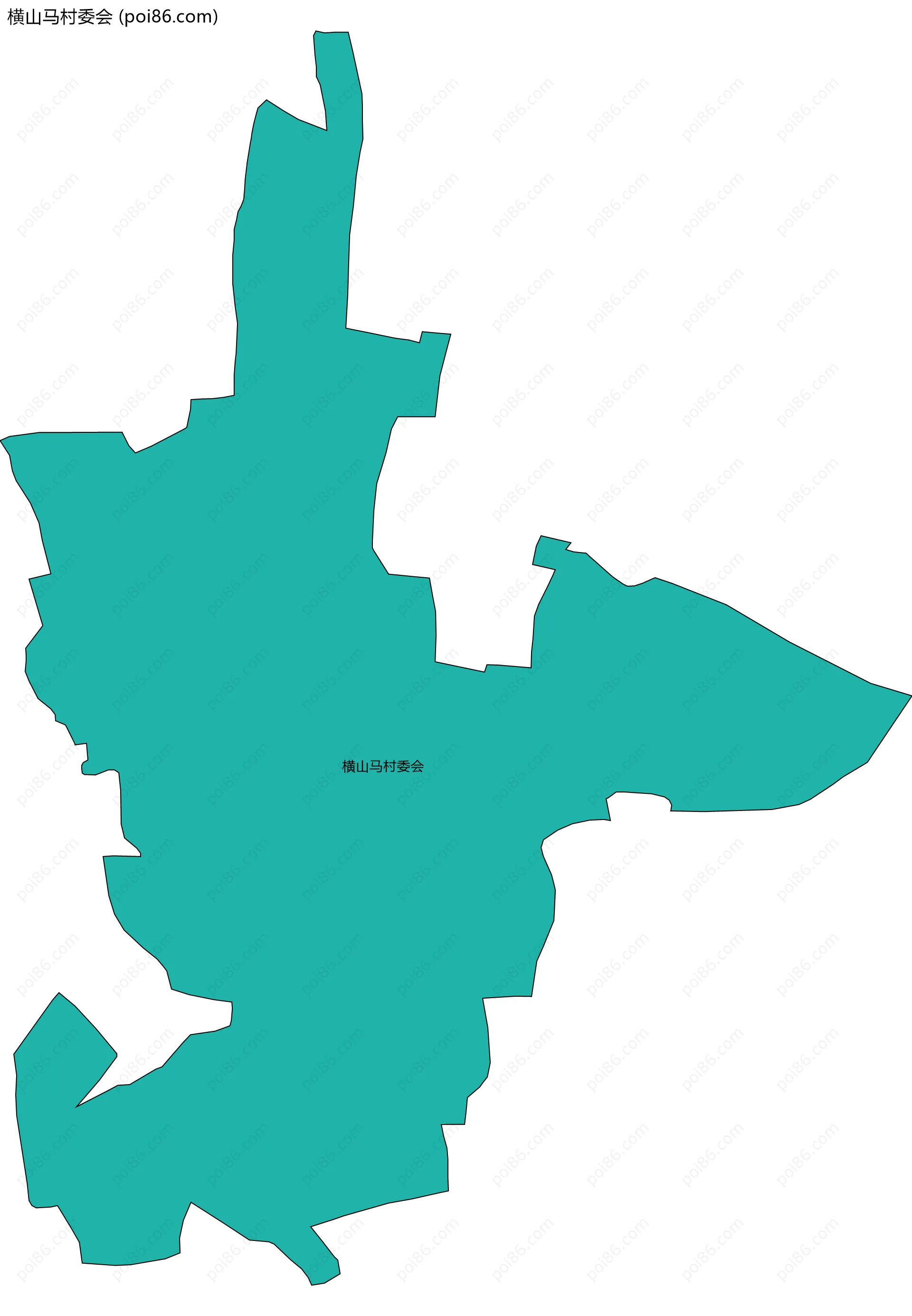 横山马村委会边界地图