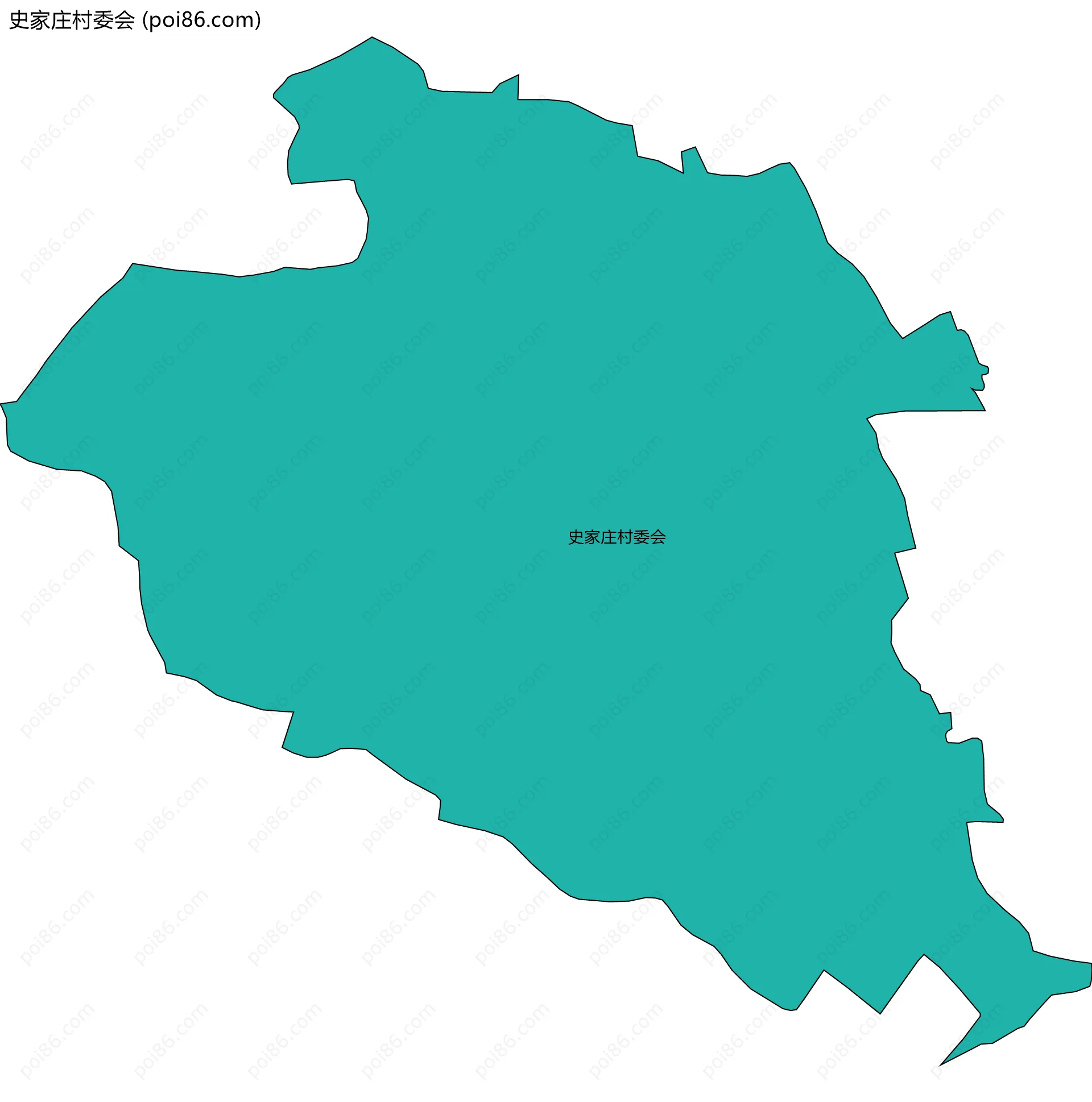 史家庄村委会边界地图