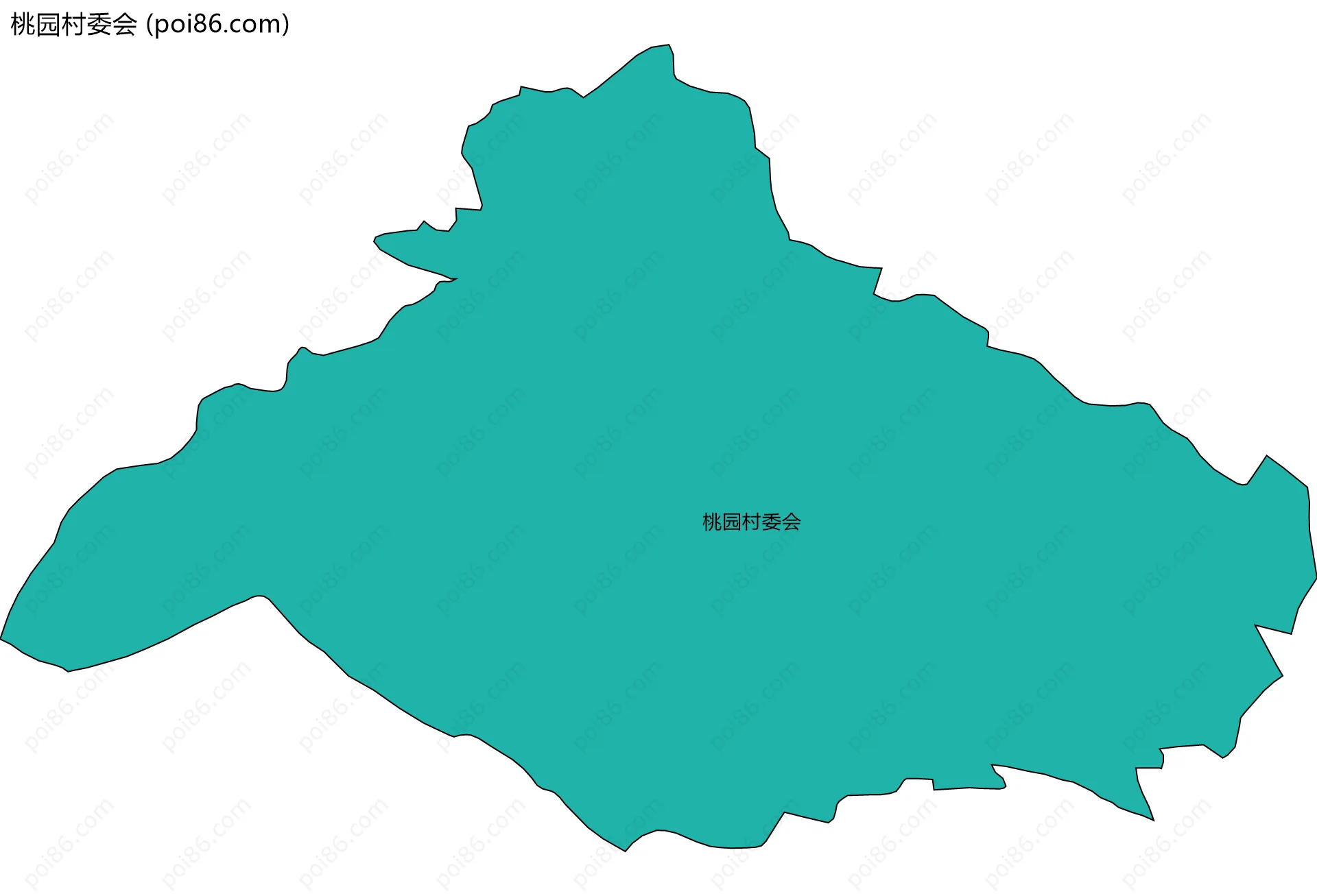 桃园村委会边界地图