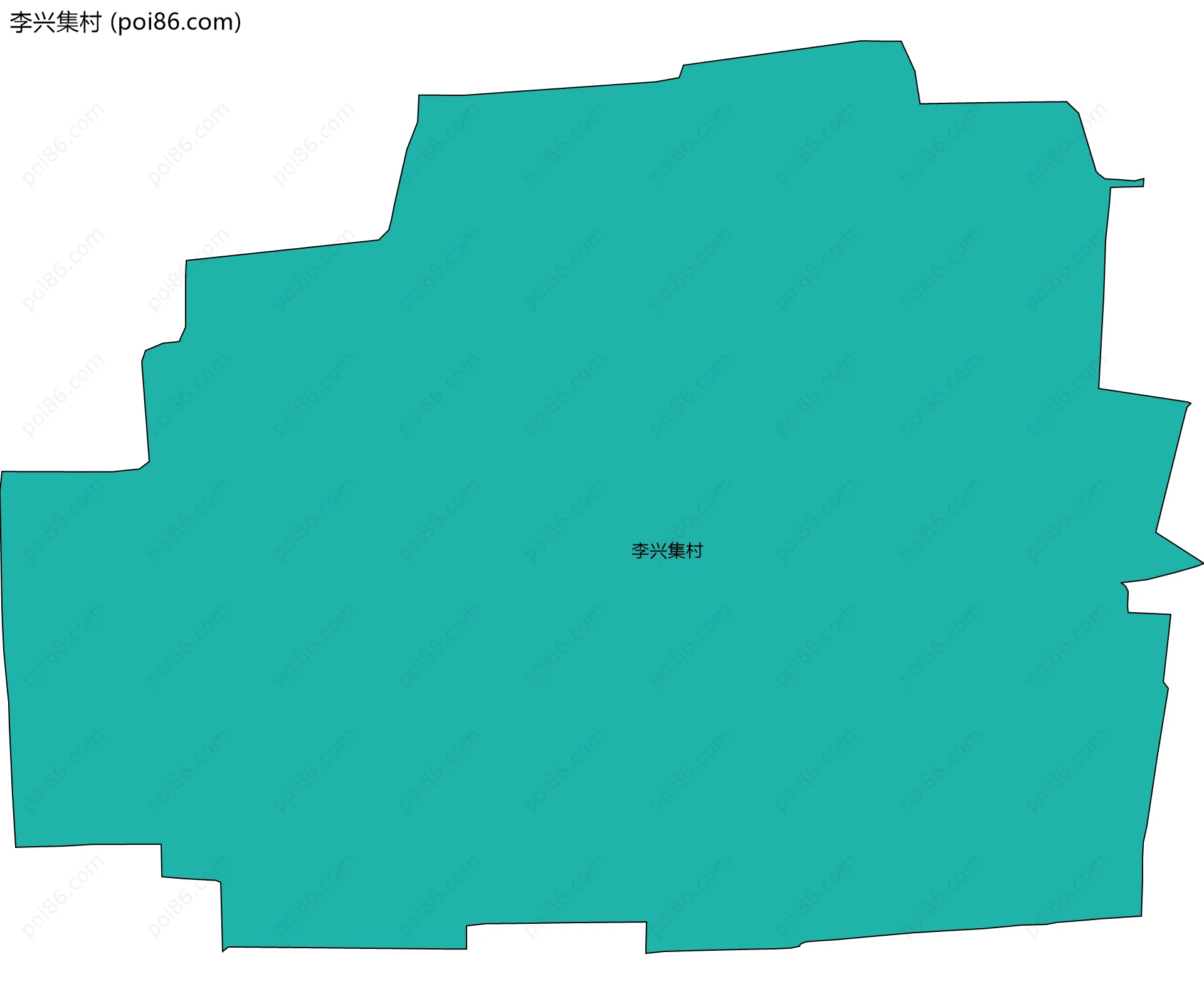 李兴集村边界地图