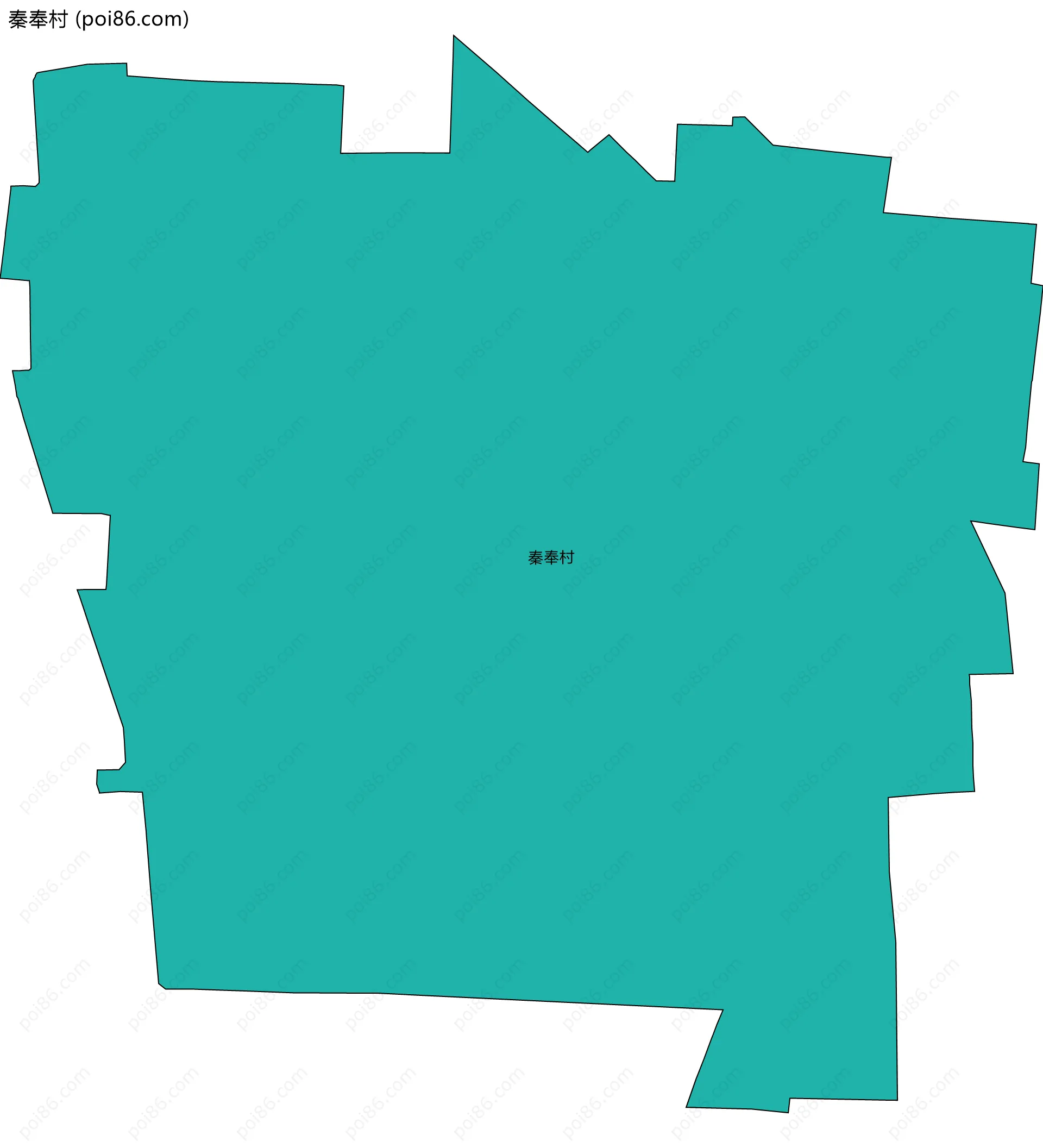 秦奉村边界地图