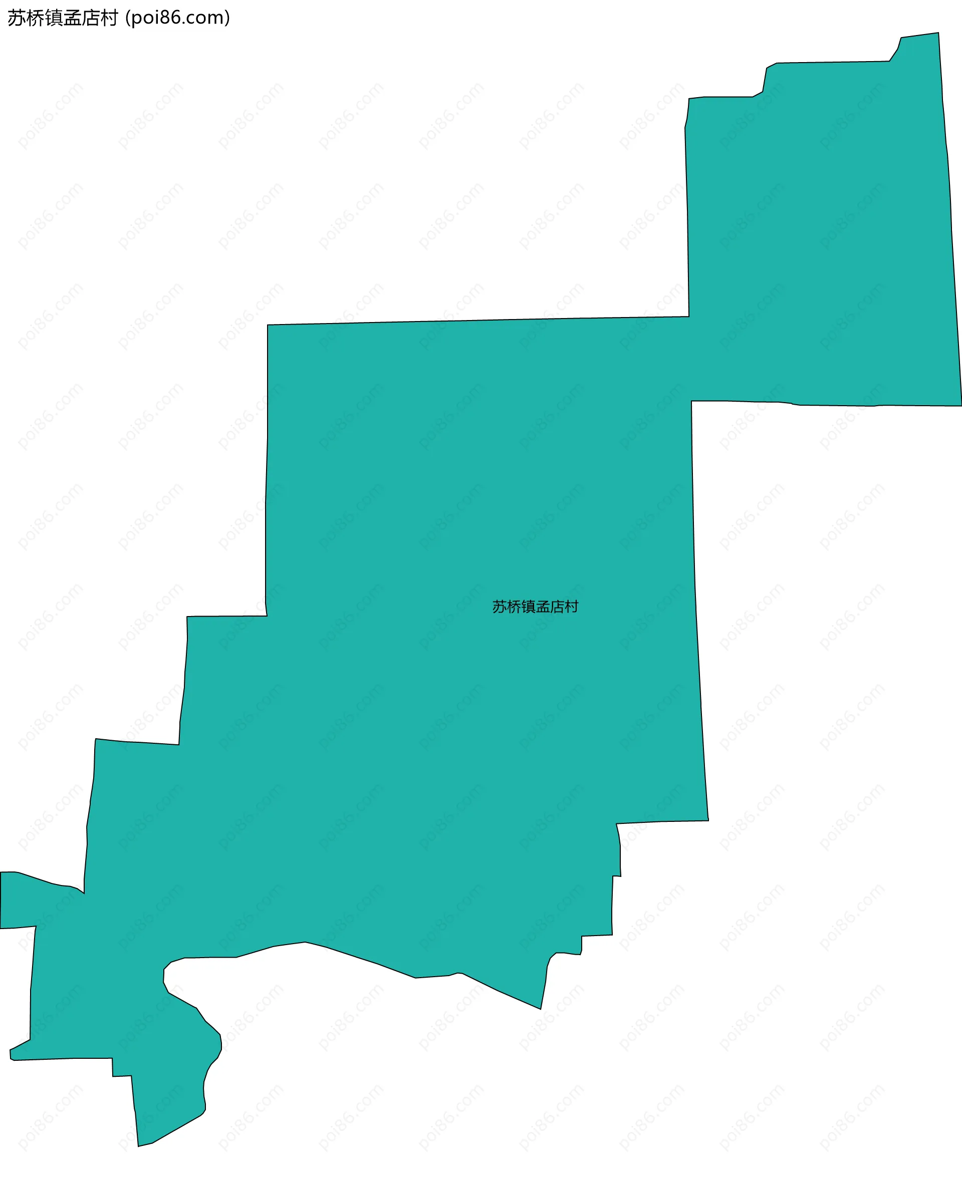 苏桥镇孟店村边界地图