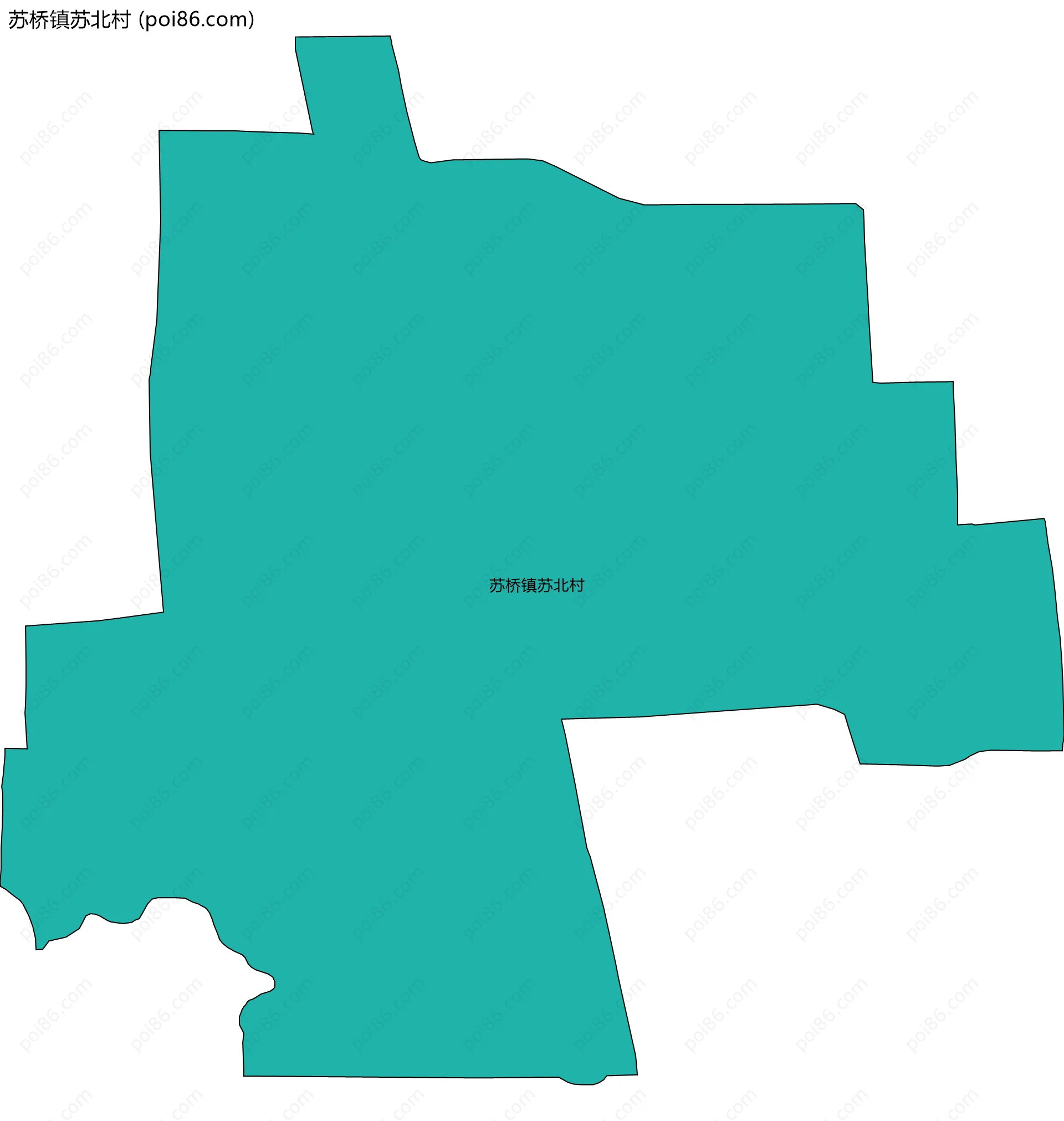 苏桥镇苏北村边界地图