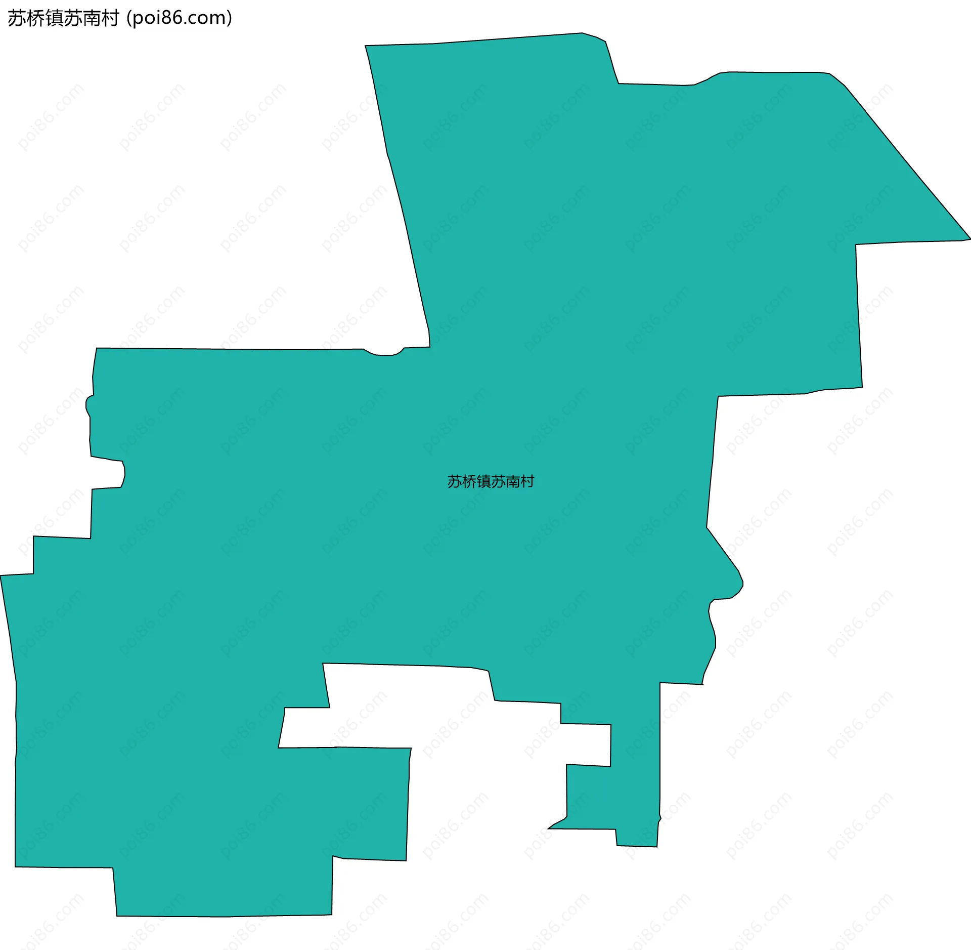 苏桥镇苏南村边界地图