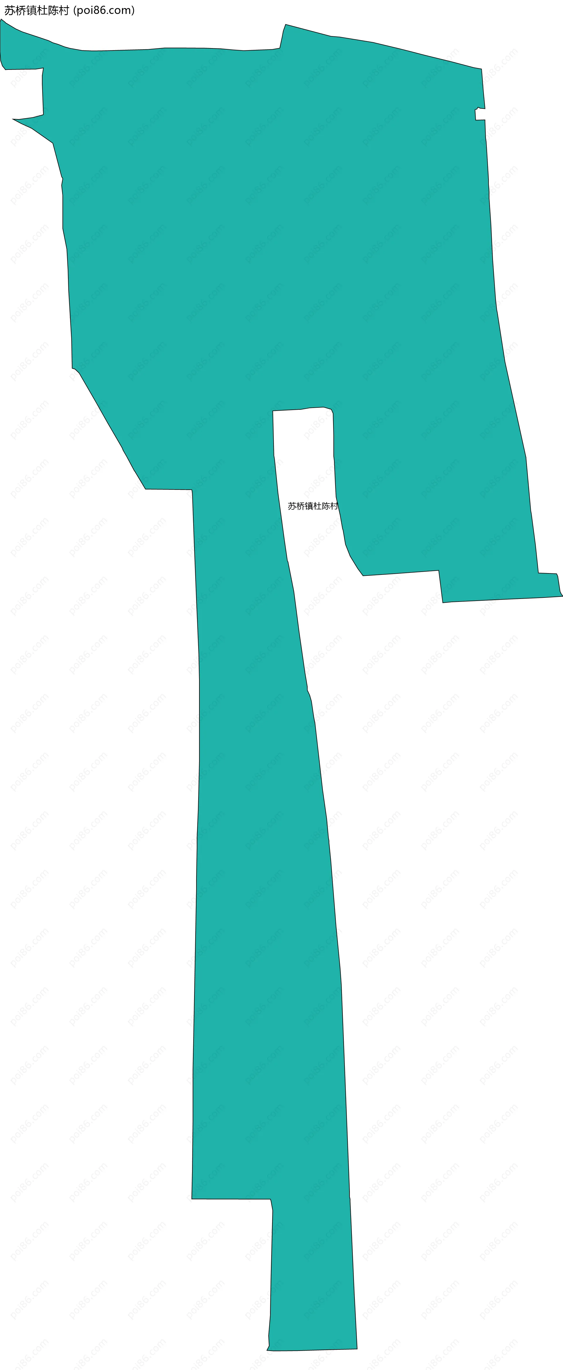 苏桥镇杜陈村边界地图
