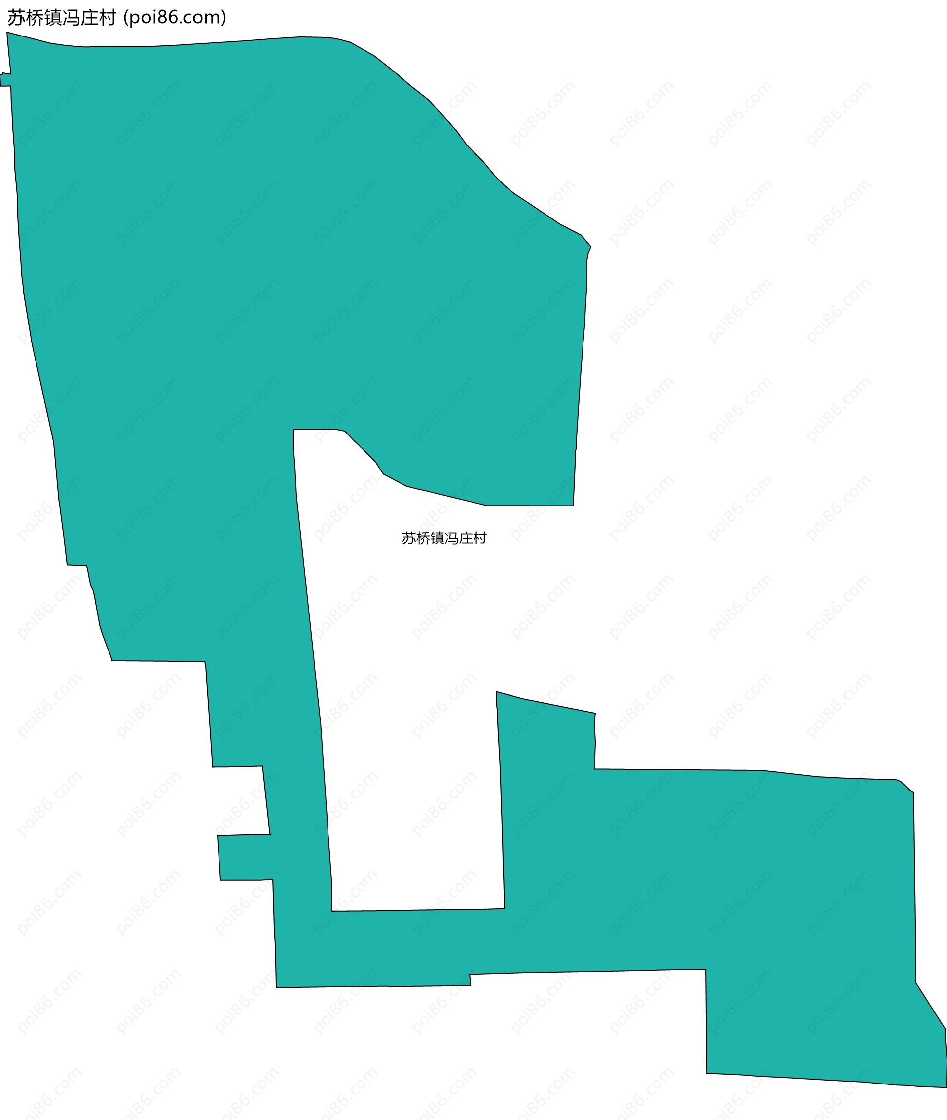 苏桥镇冯庄村边界地图