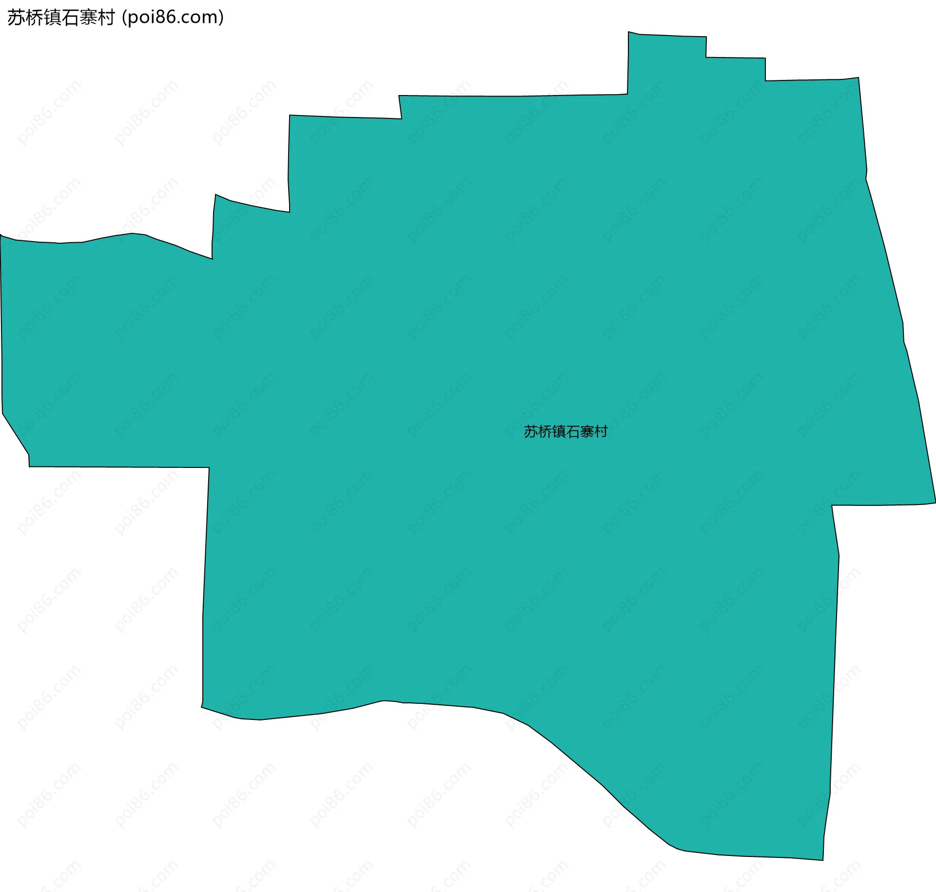 苏桥镇石寨村边界地图