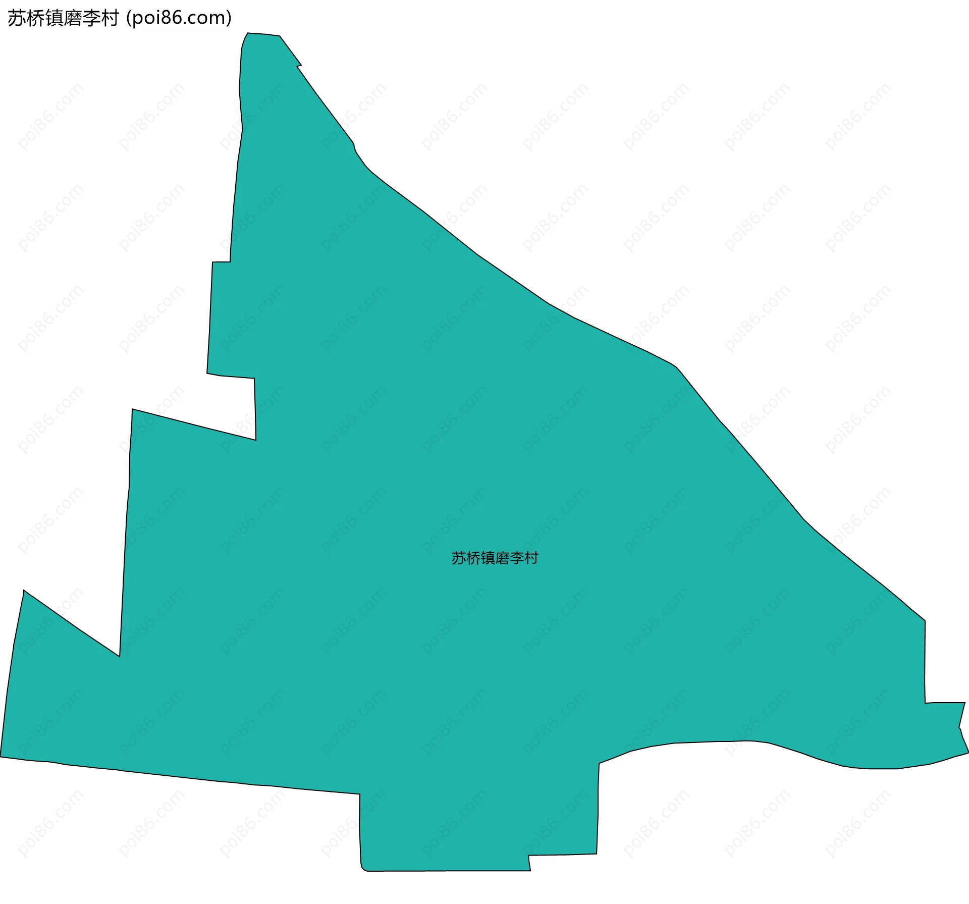 苏桥镇磨李村边界地图