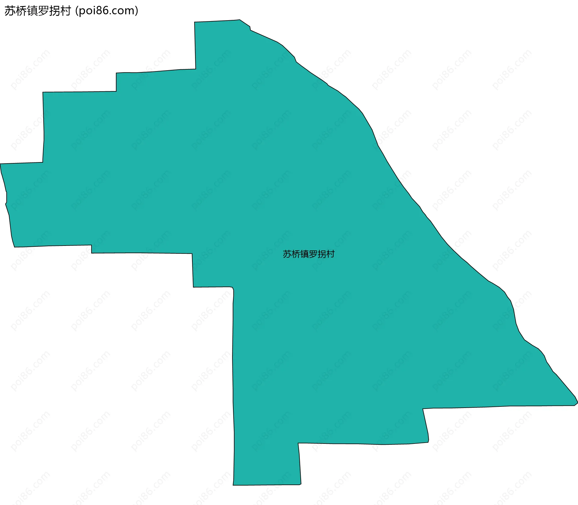 苏桥镇罗拐村边界地图