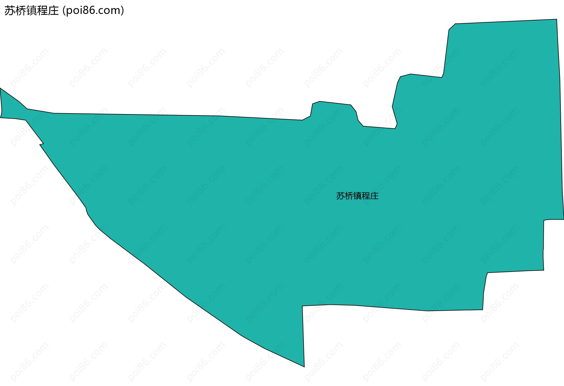 苏桥镇程庄边界地图