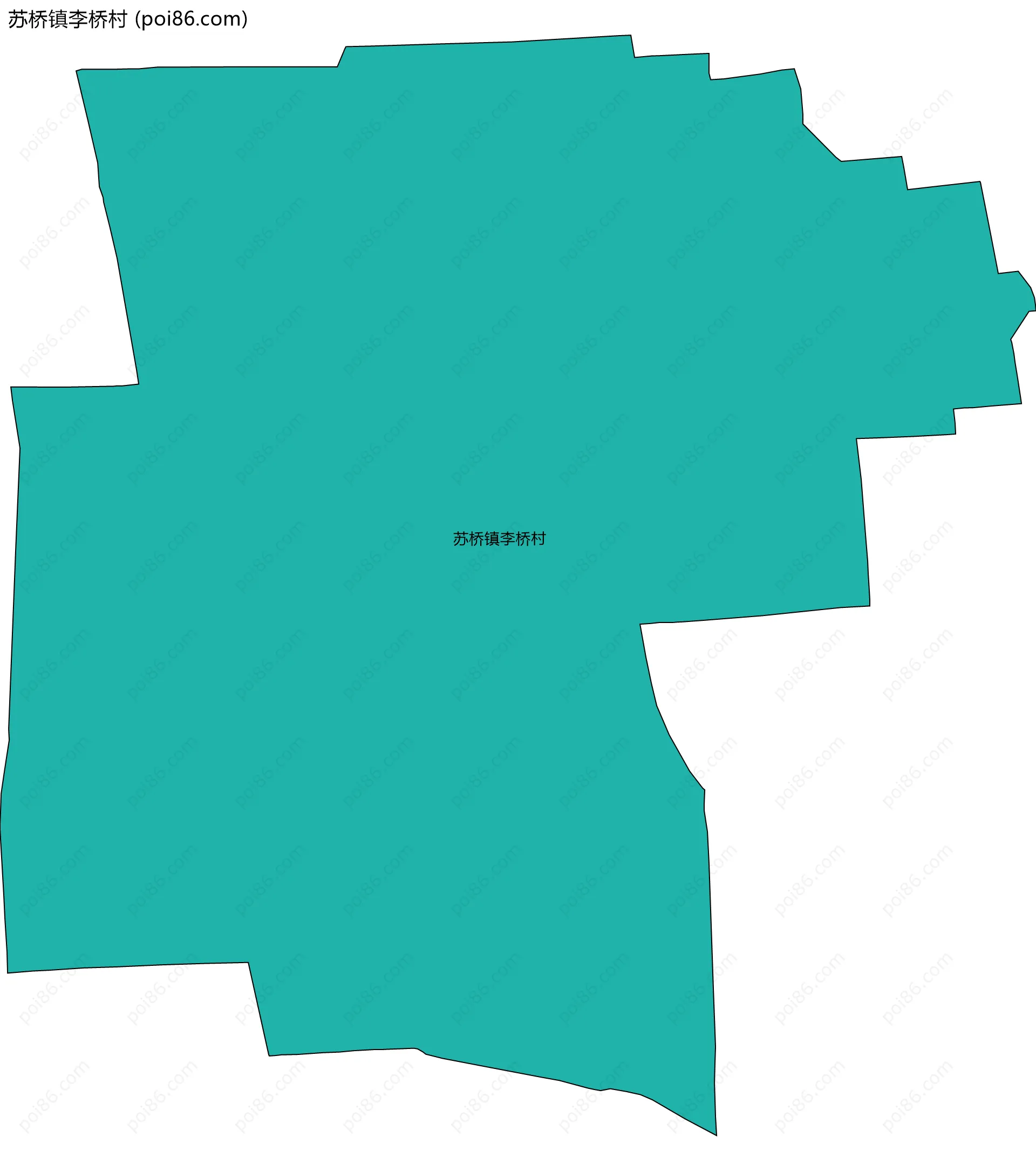 苏桥镇李桥村边界地图