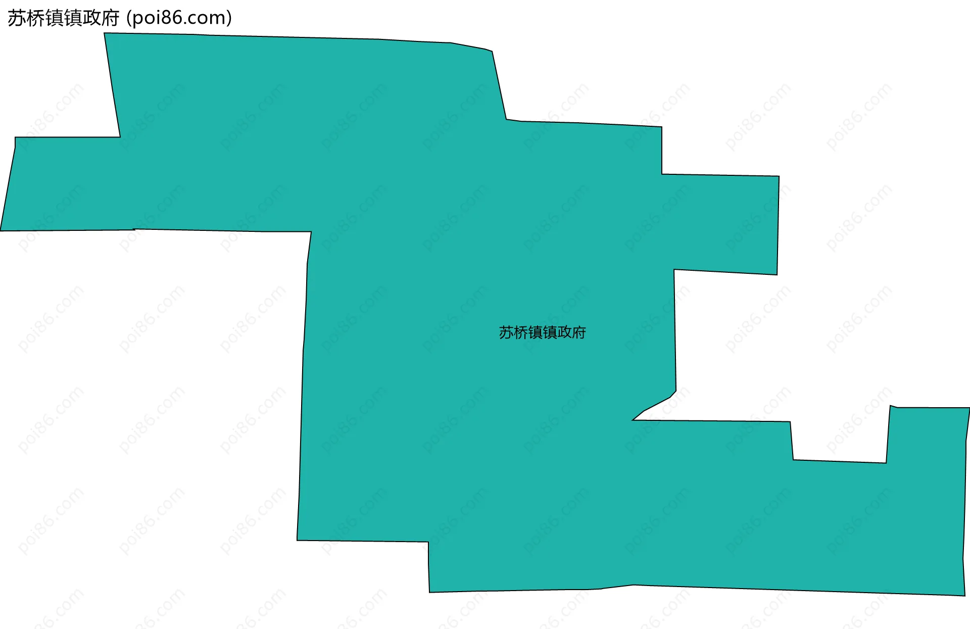 苏桥镇镇政府边界地图
