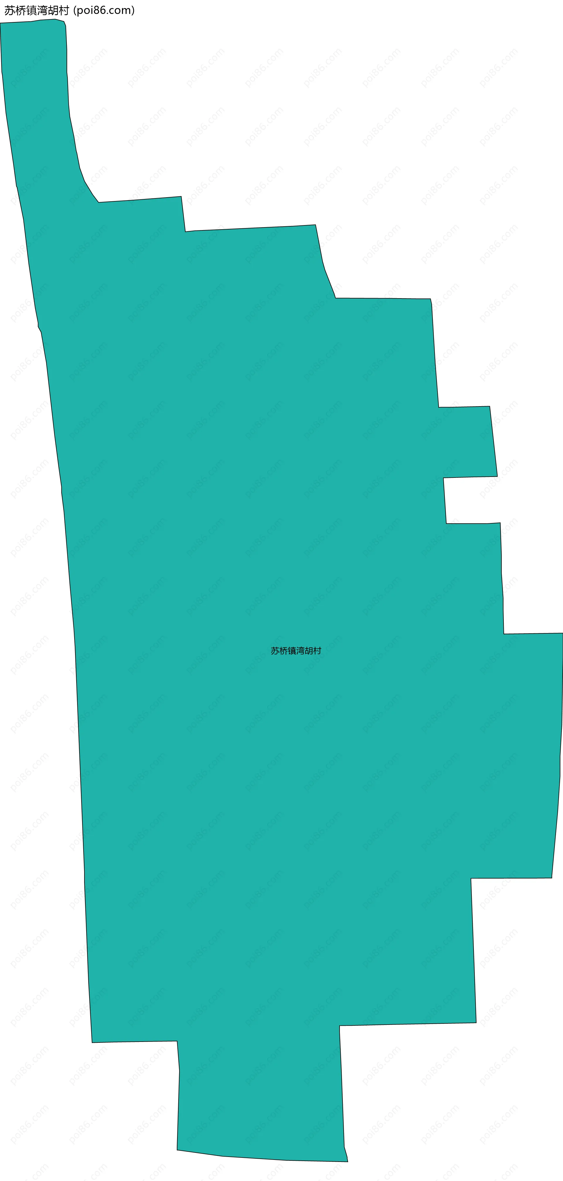苏桥镇湾胡村边界地图