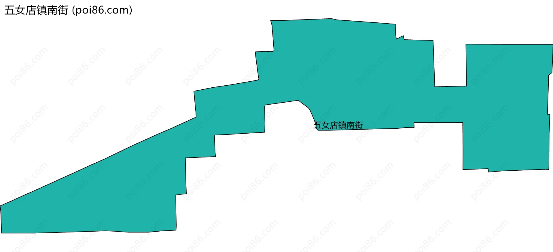 五女店镇南街边界地图