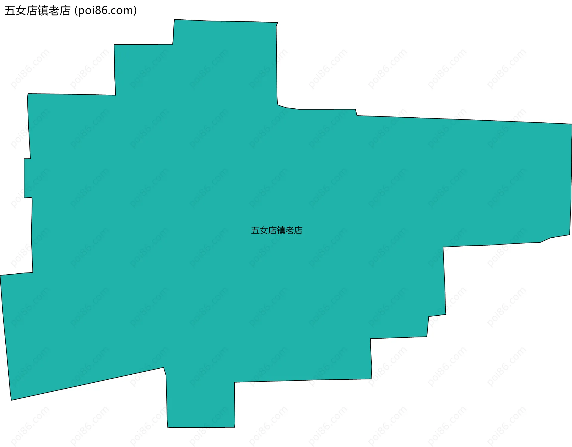 五女店镇老店边界地图