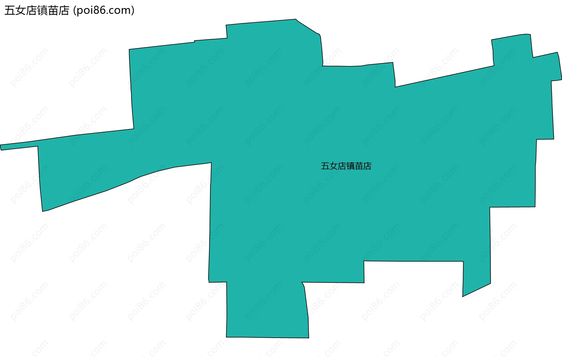 五女店镇苗店边界地图