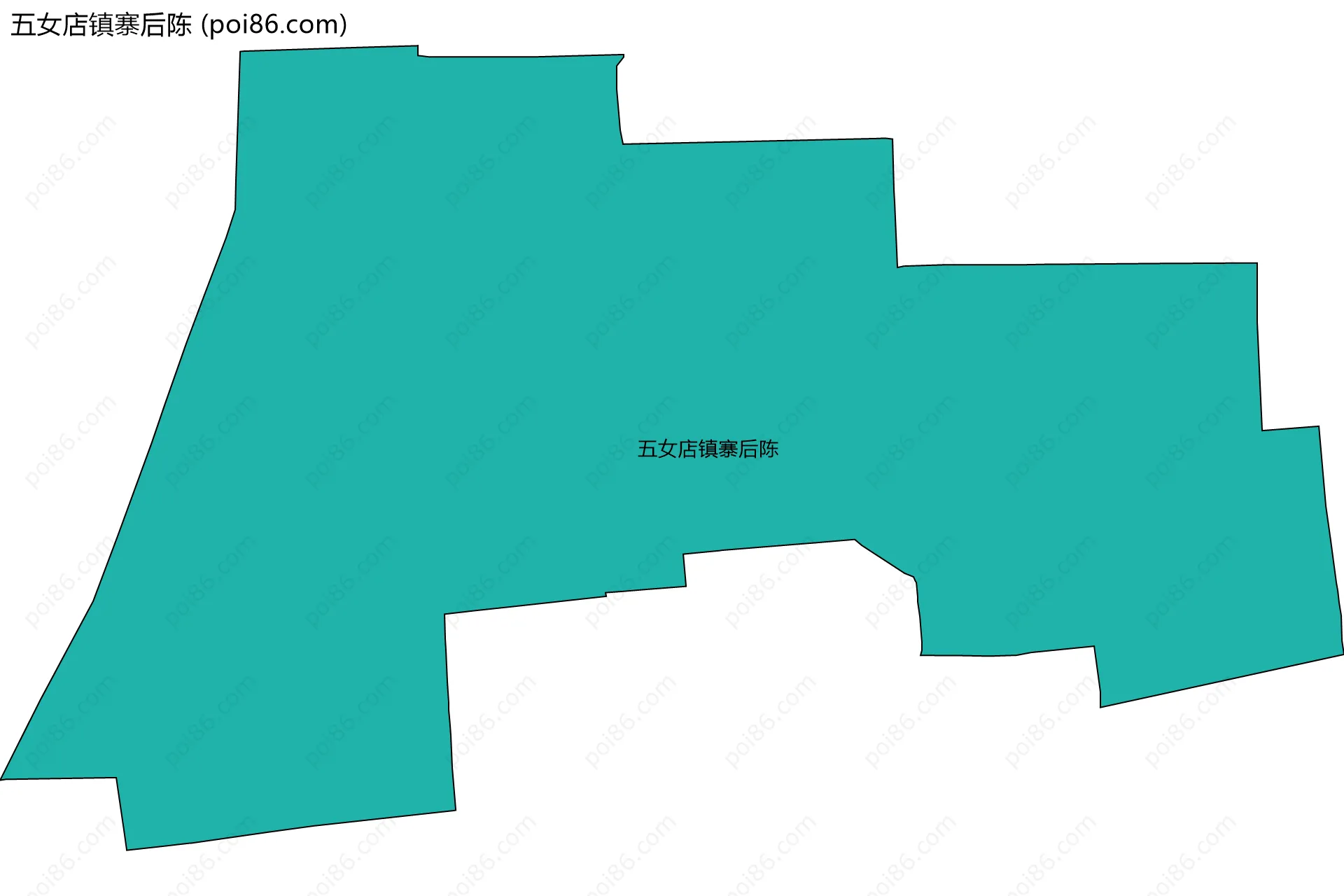 五女店镇寨后陈边界地图