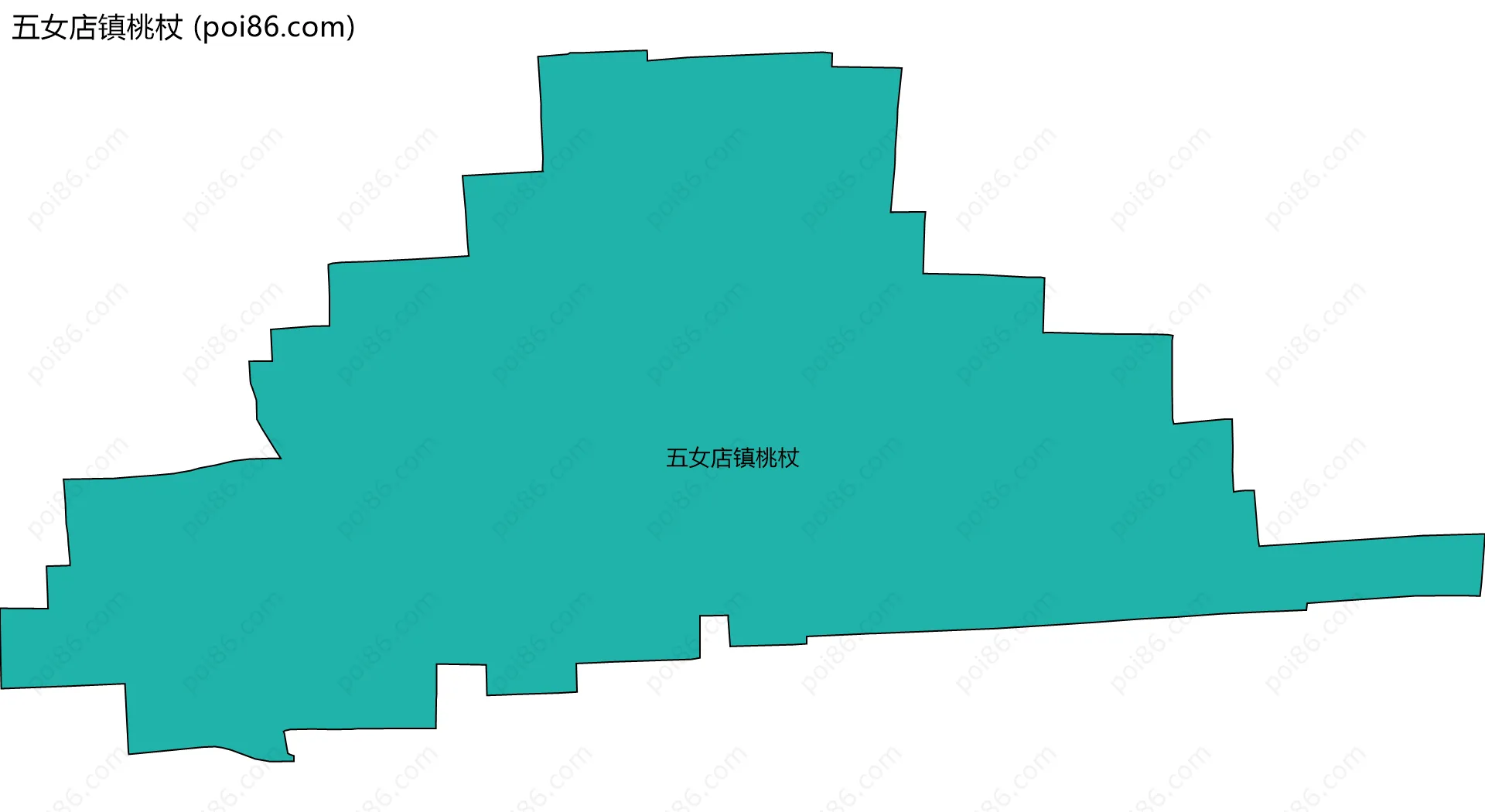 五女店镇桃杖边界地图
