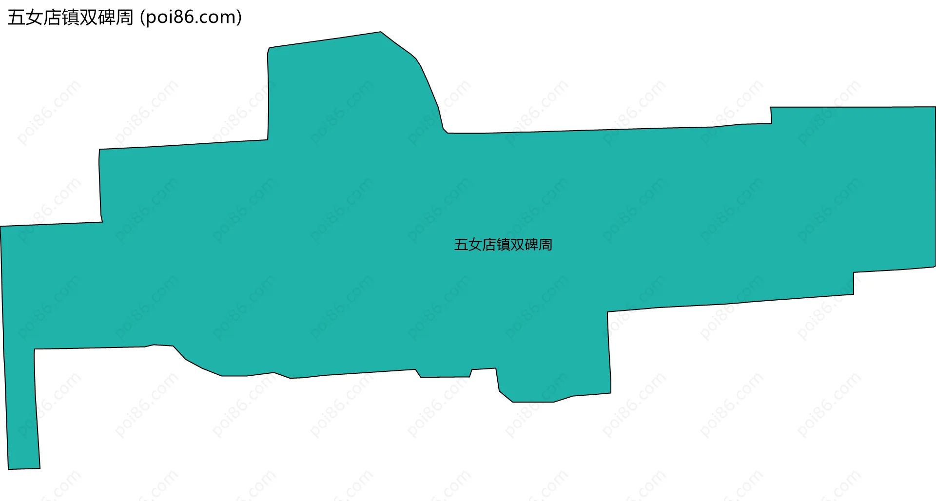 五女店镇双碑周边界地图