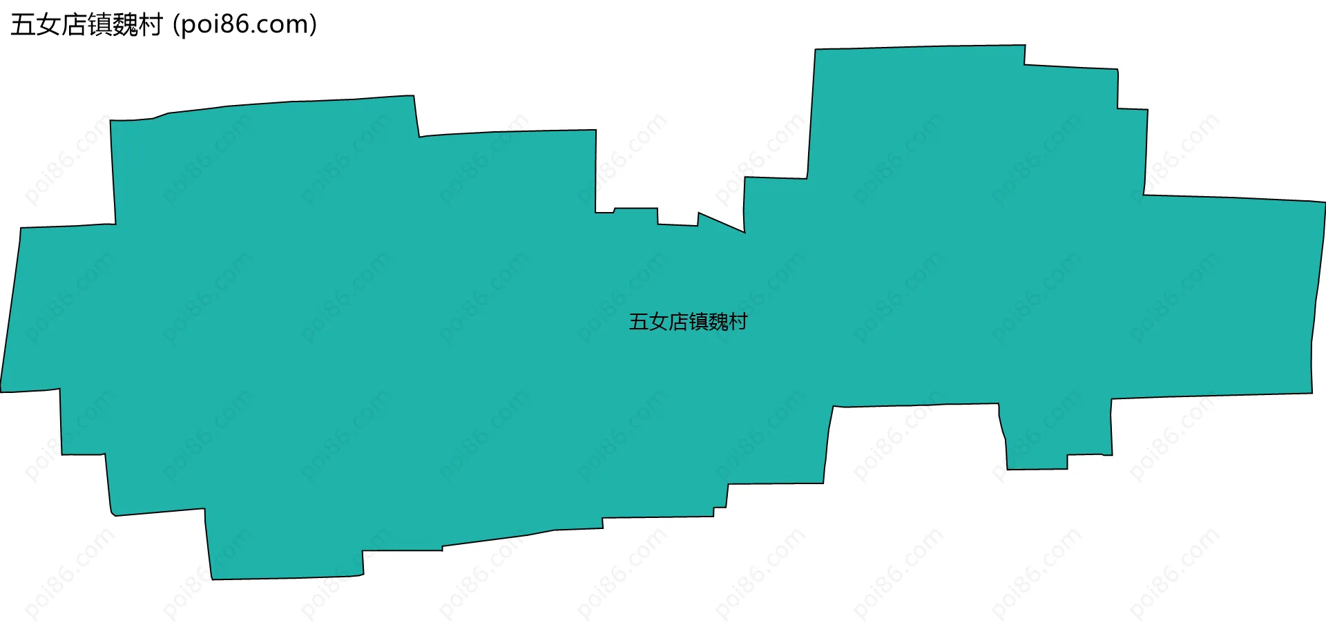 五女店镇魏村边界地图