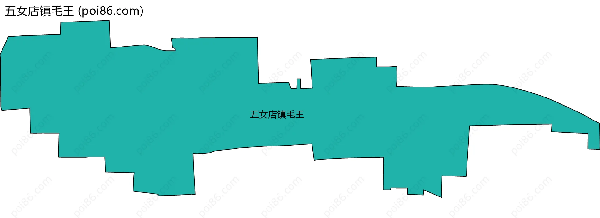 五女店镇毛王边界地图