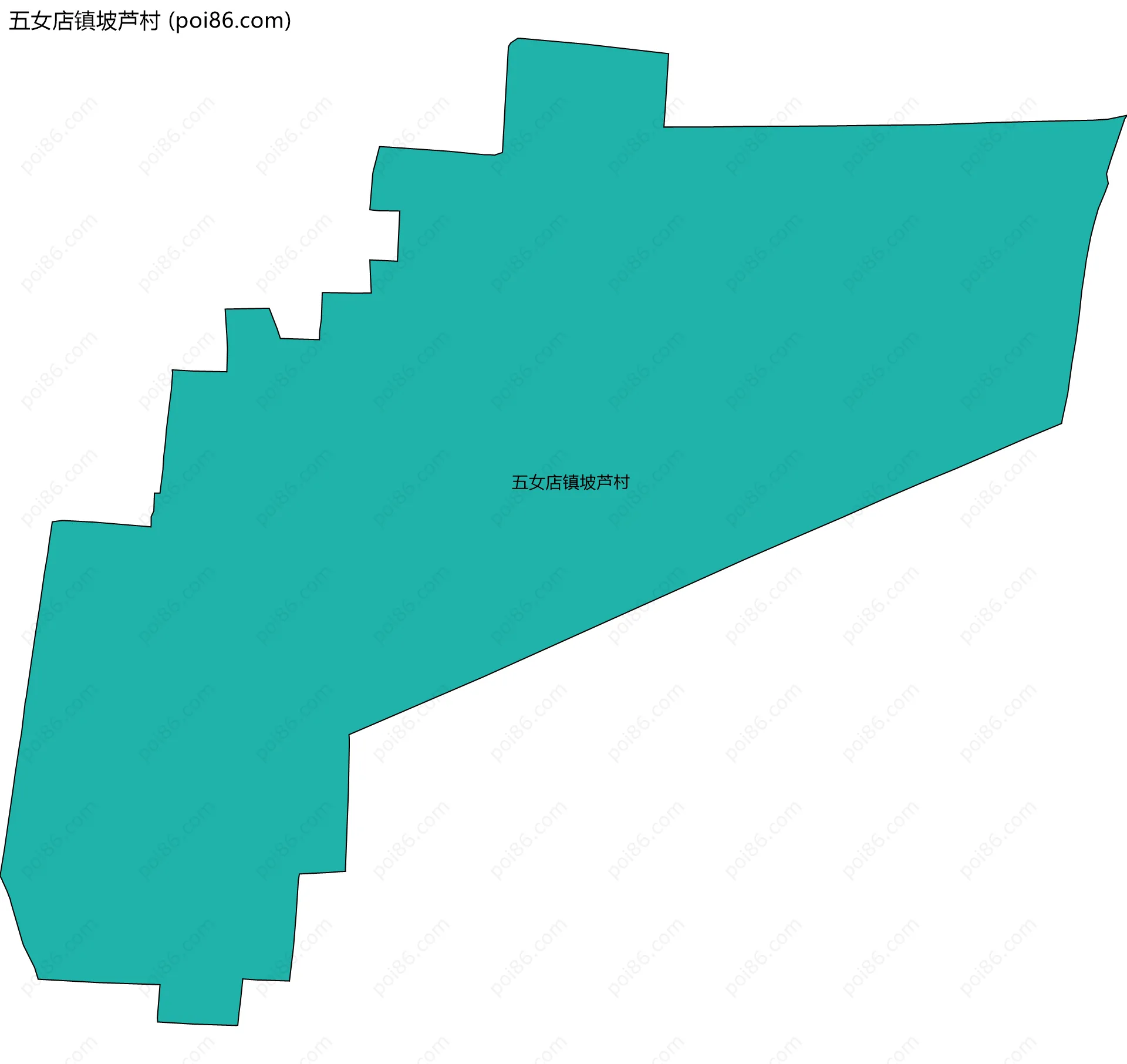五女店镇坡芦村边界地图
