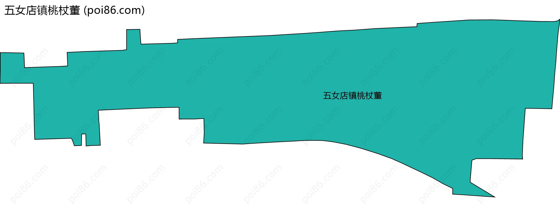 五女店镇桃杖董边界地图