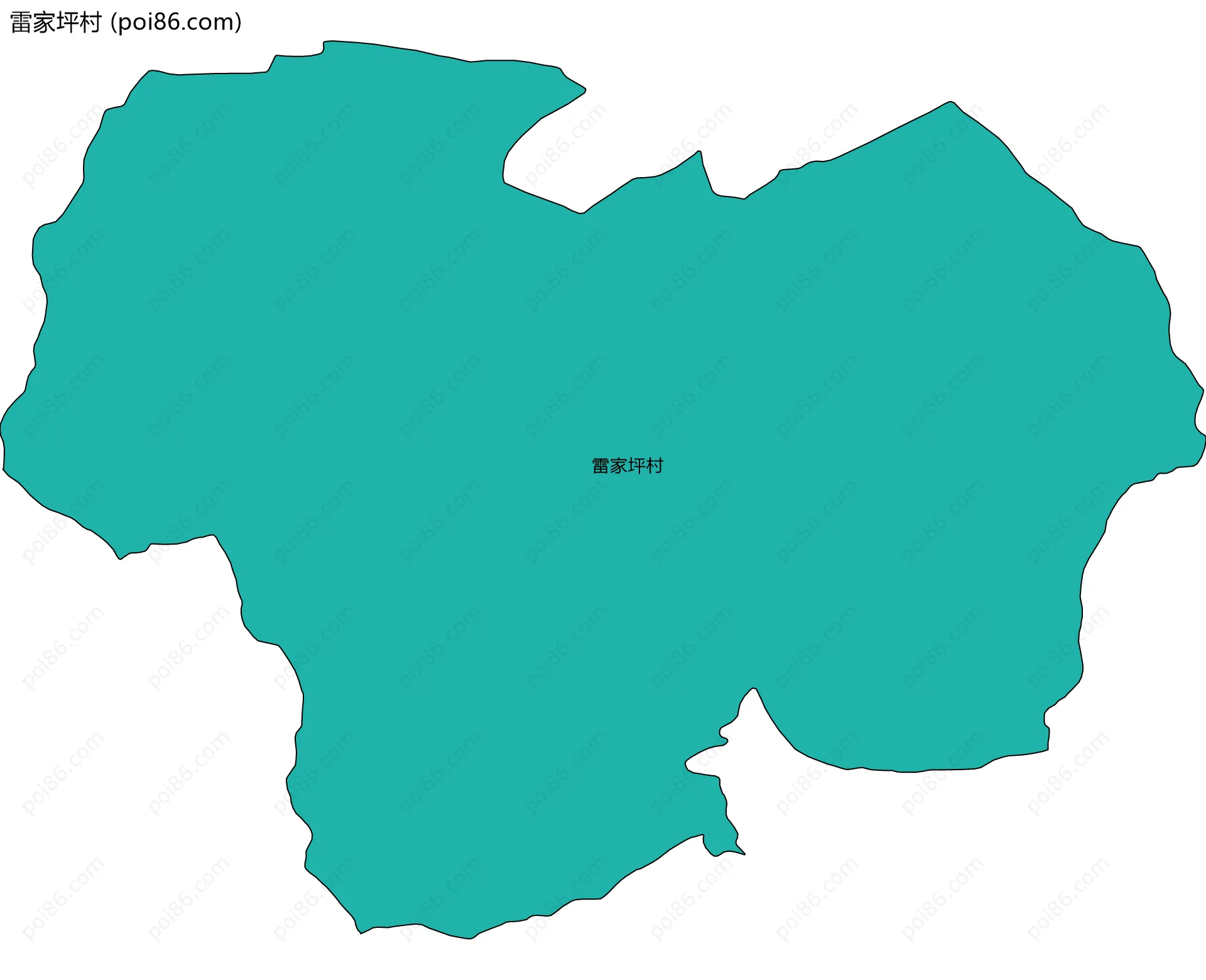 雷家坪村边界地图
