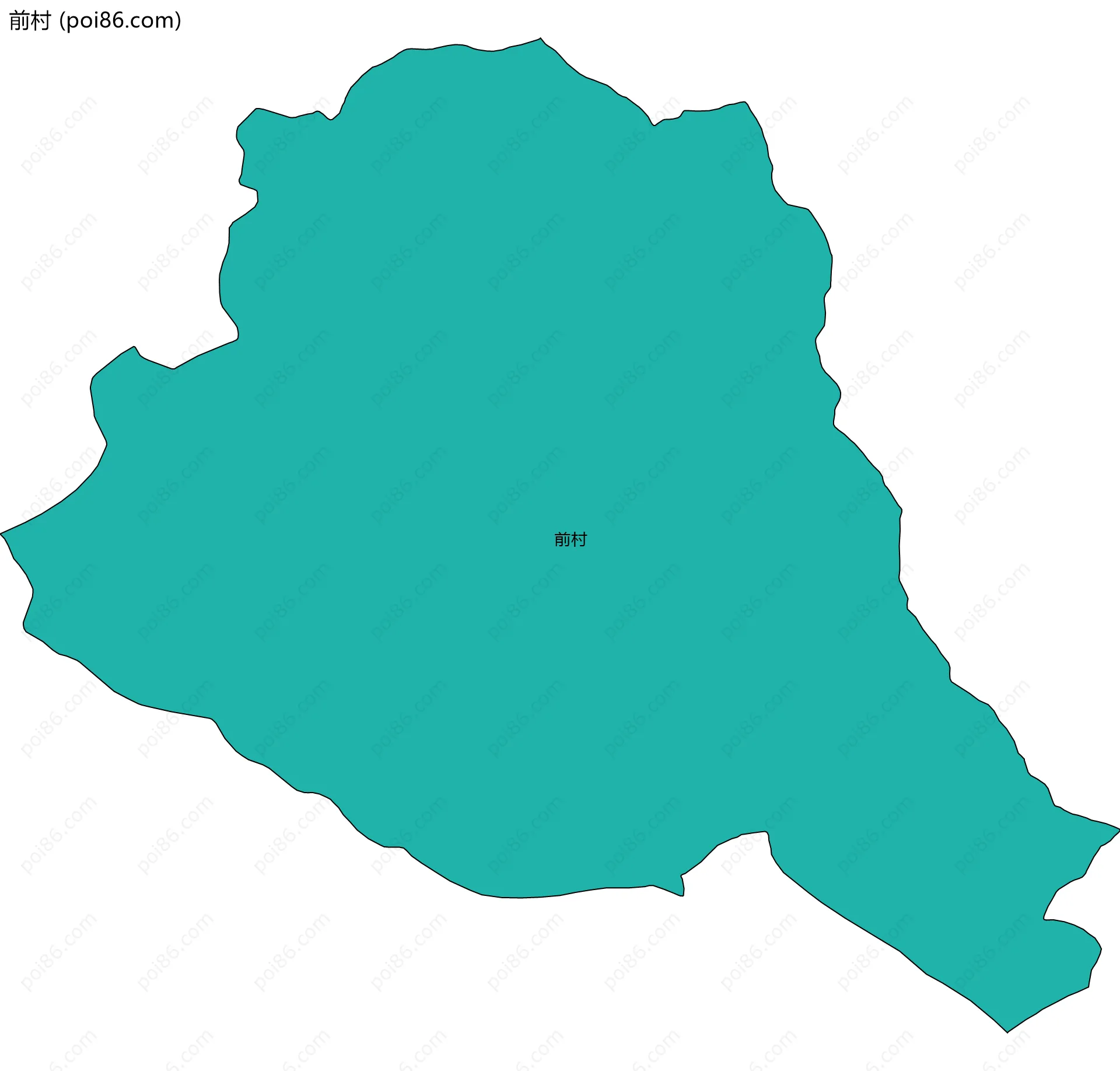 前村边界地图