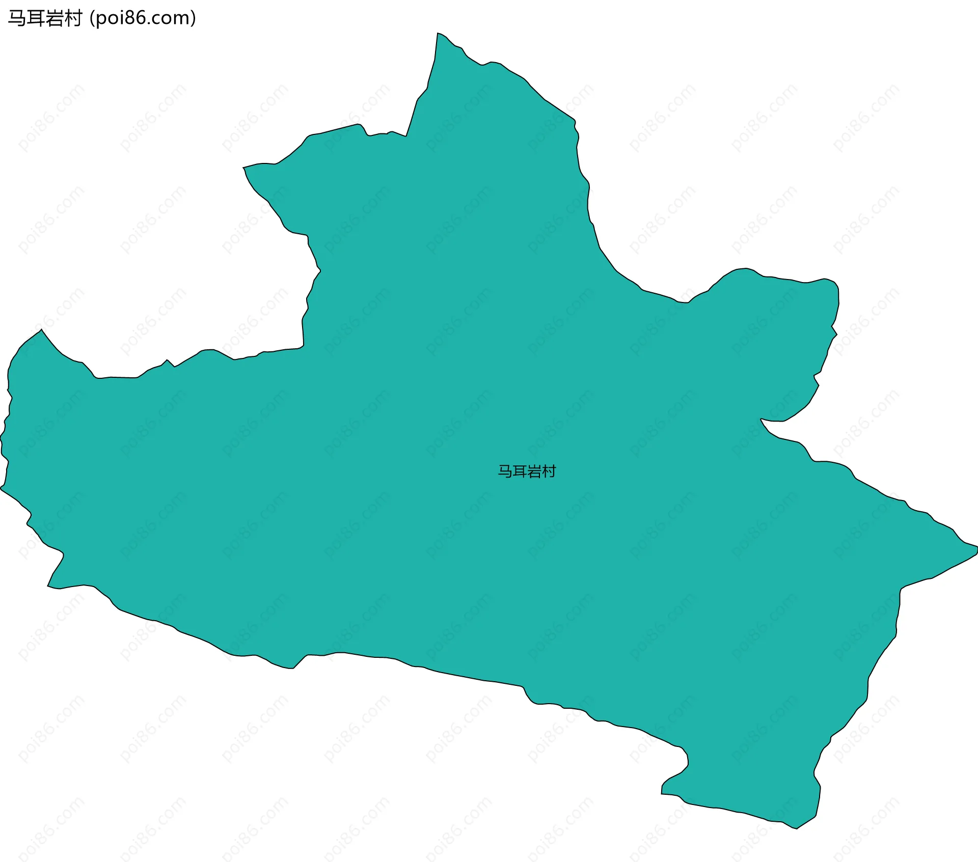 马耳岩村边界地图