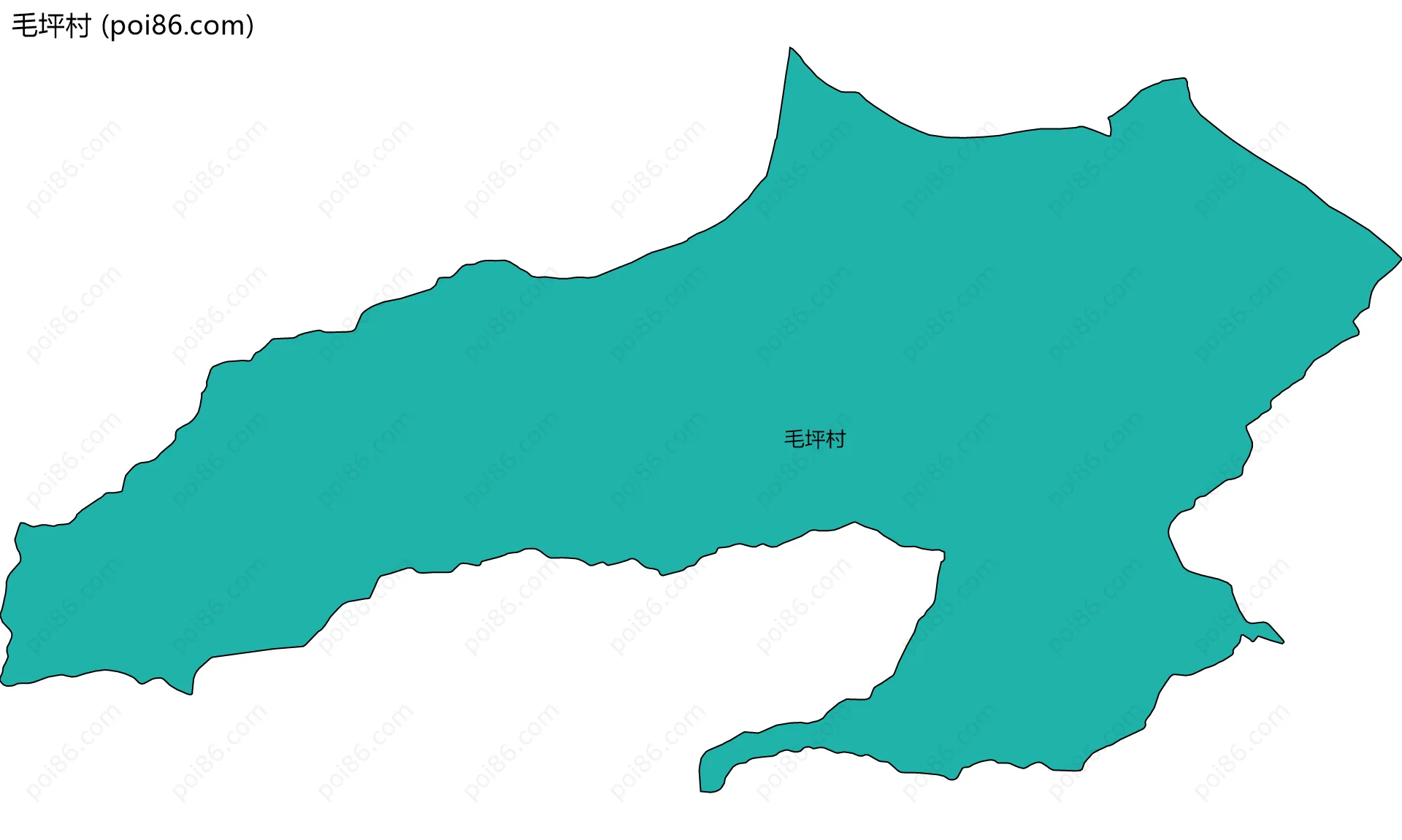 毛坪村边界地图